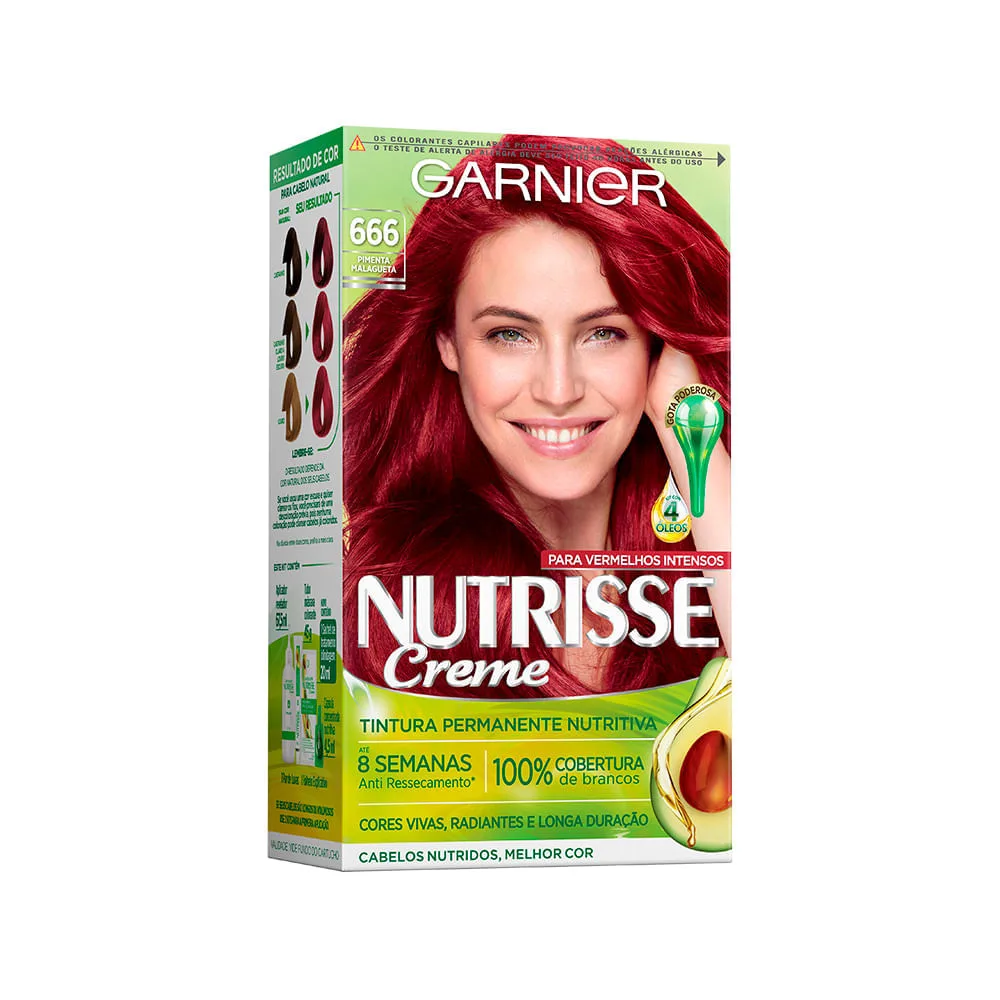 Coloração Nutrisse creme 666 pimenta malagueta