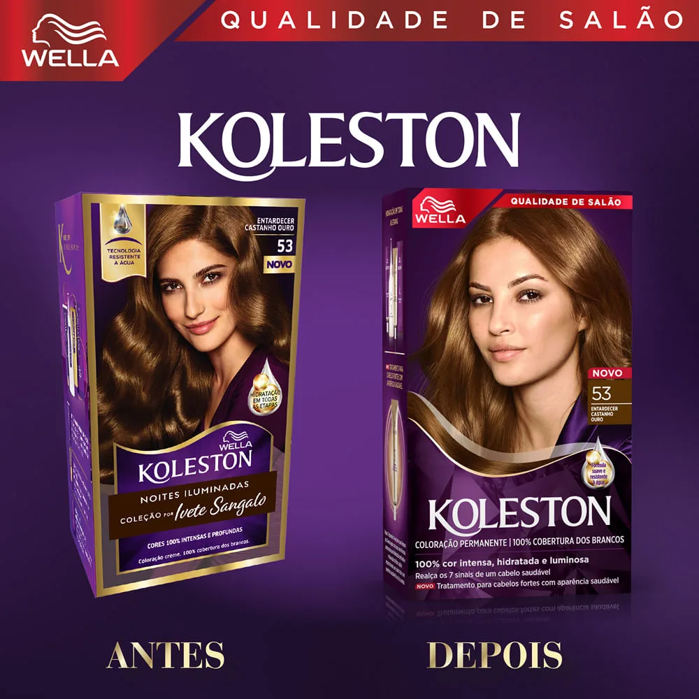 Tinta Koleston Noites Iluminadas Castanho Ouro 53 Coleção Por Ivete Sangalo