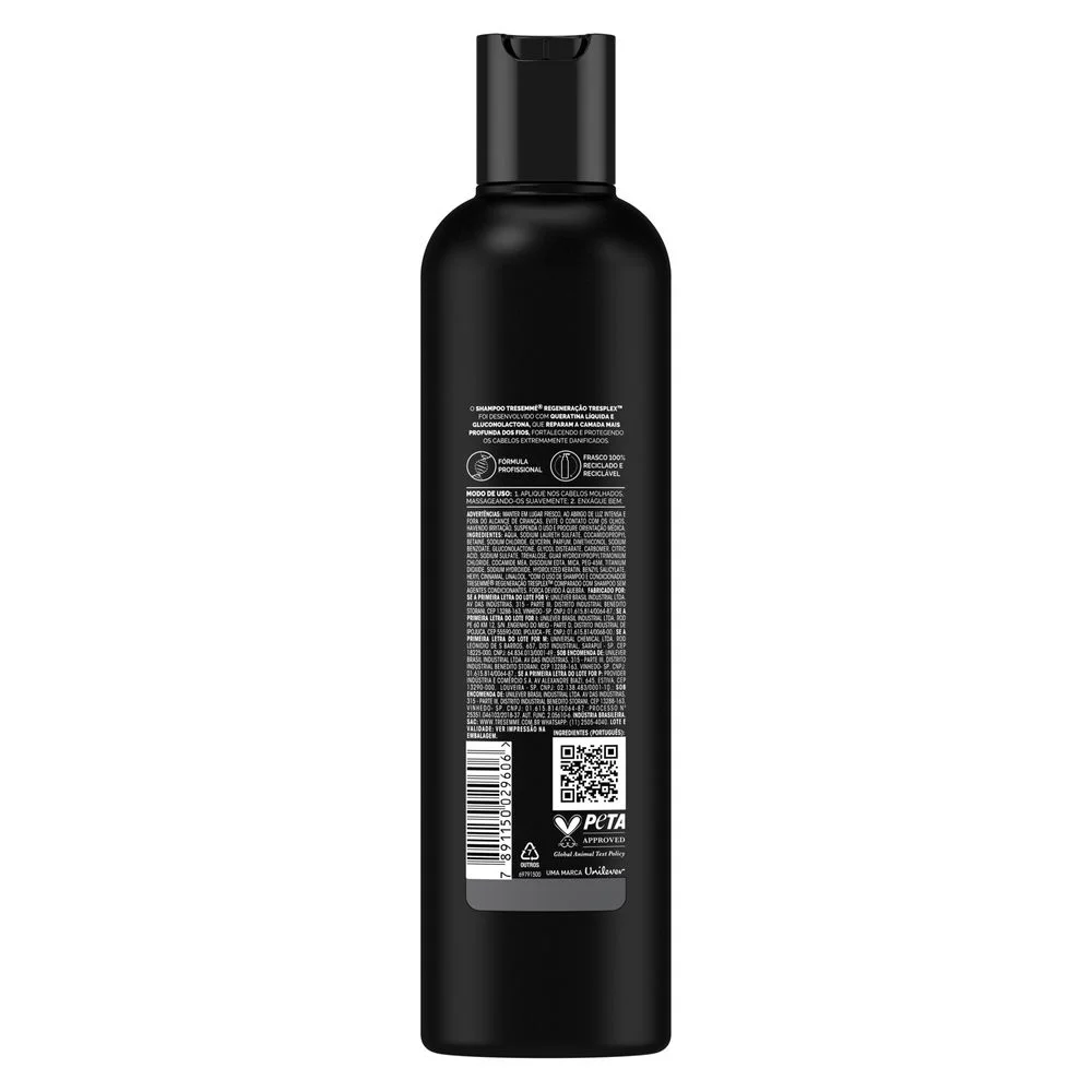 Shampoo TRESemmé TRESplex Regeneração Queratina e Gluconolactona 400ml