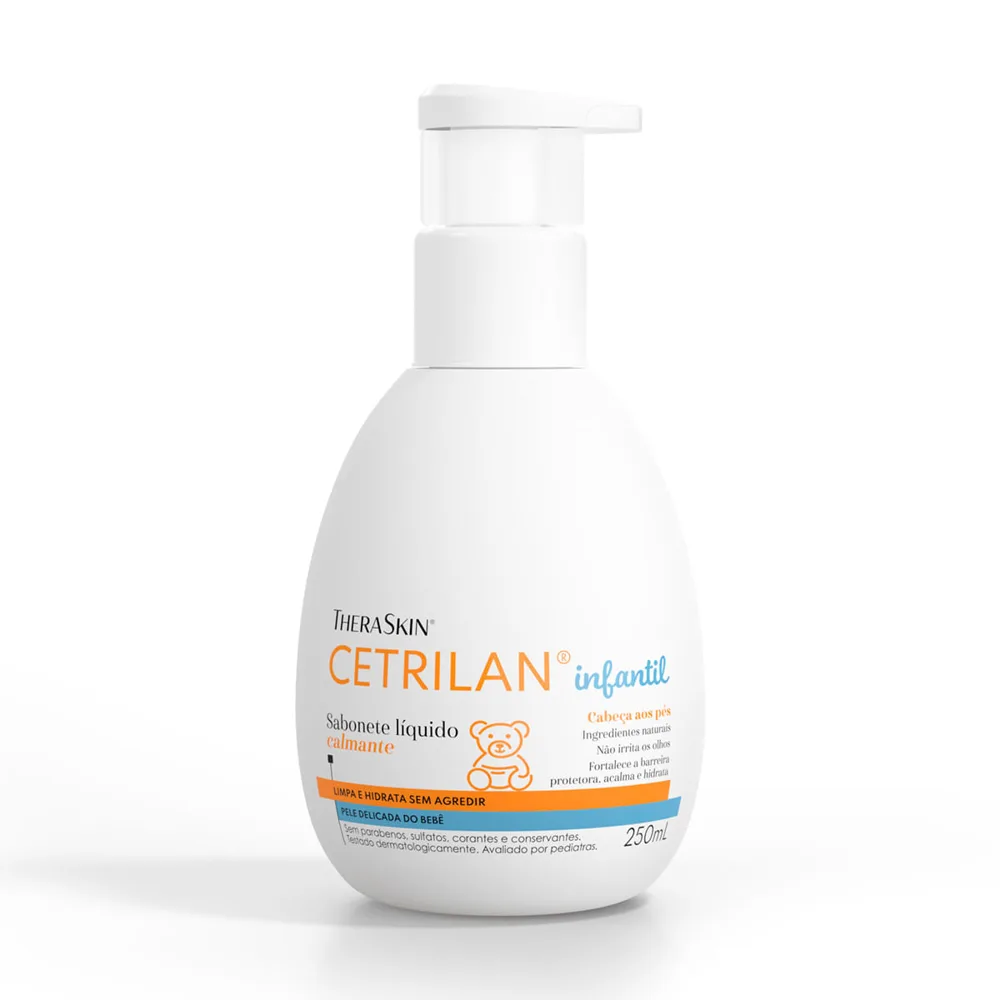 Sabonete Líquido Infantil Cetrilan Ingredientes Naturais 250ml