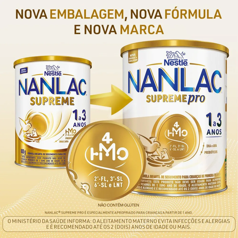 Fórmula Infantil Nanlac Supreme Pro de 1 a 3 anos 800g