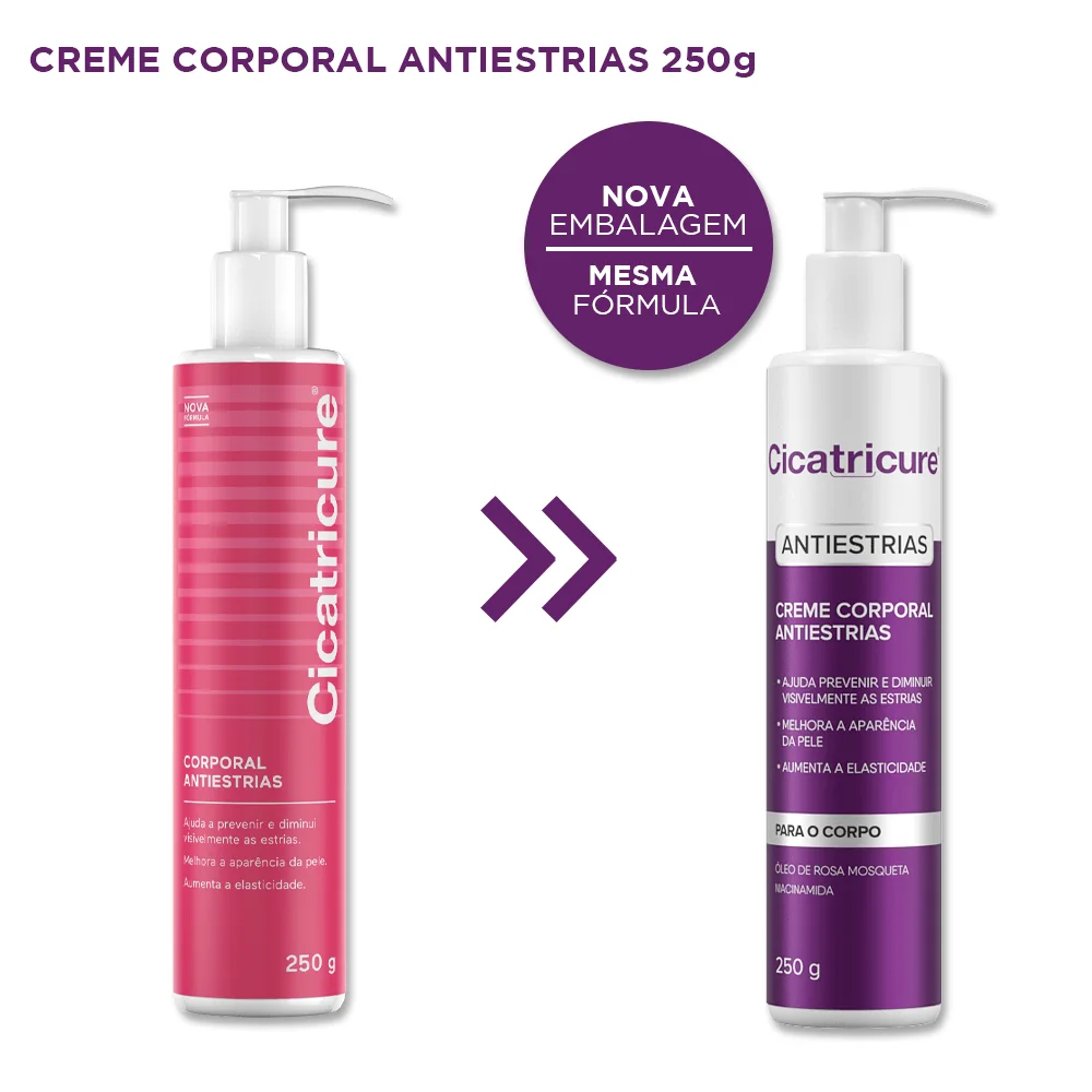 Creme Corporal Cicatricure Antiestrias 250g