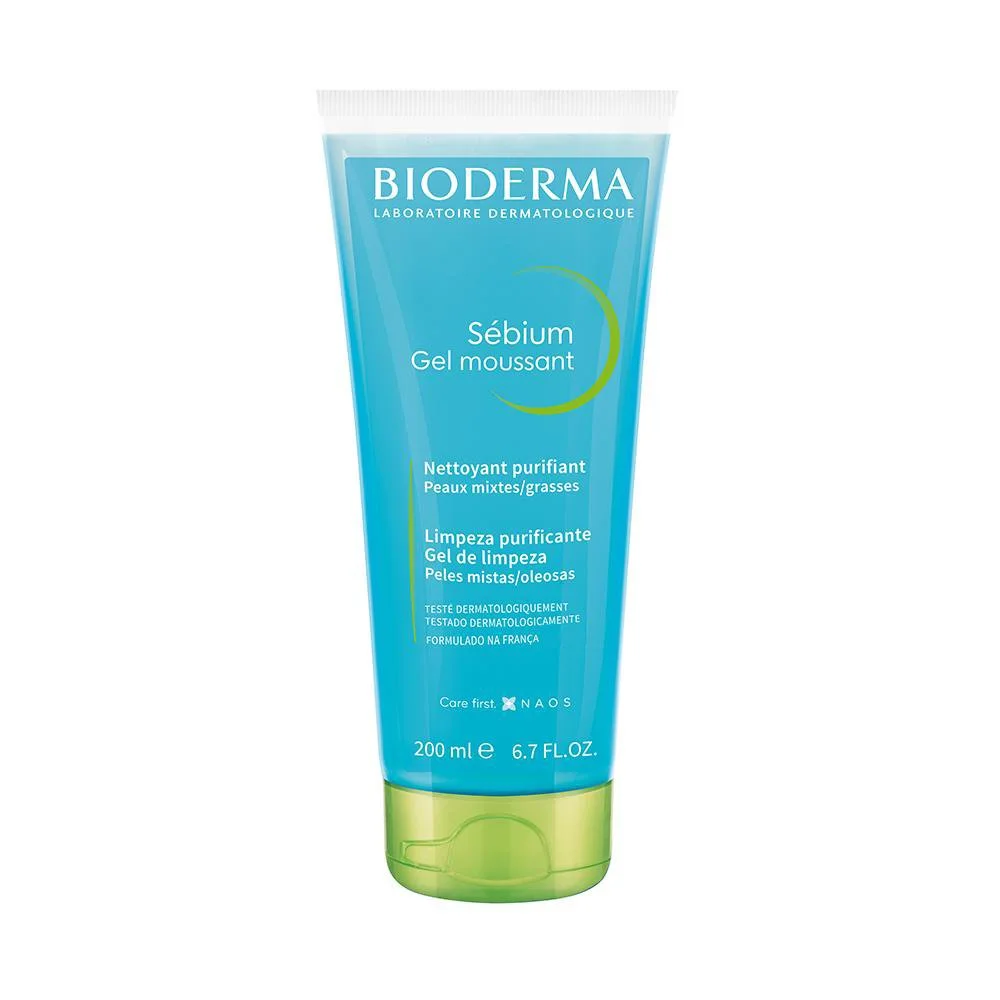 Gel de Limpeza Facial Bioderma Sébium Gel Moussant Antioleosidade 200ml