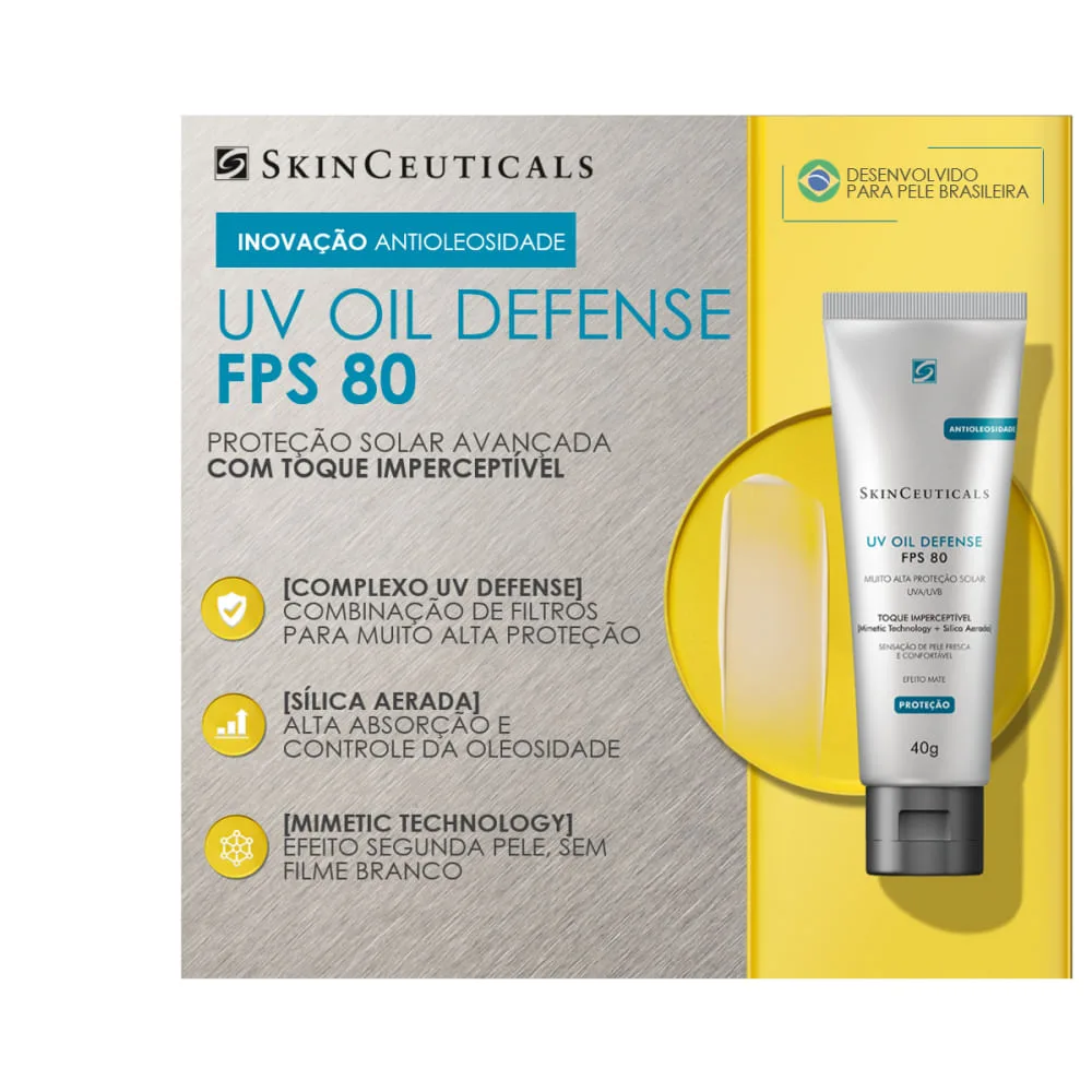 Protetor Solar Skinceuticals UV Oil Defense FPS80 Resistente à Água 40g