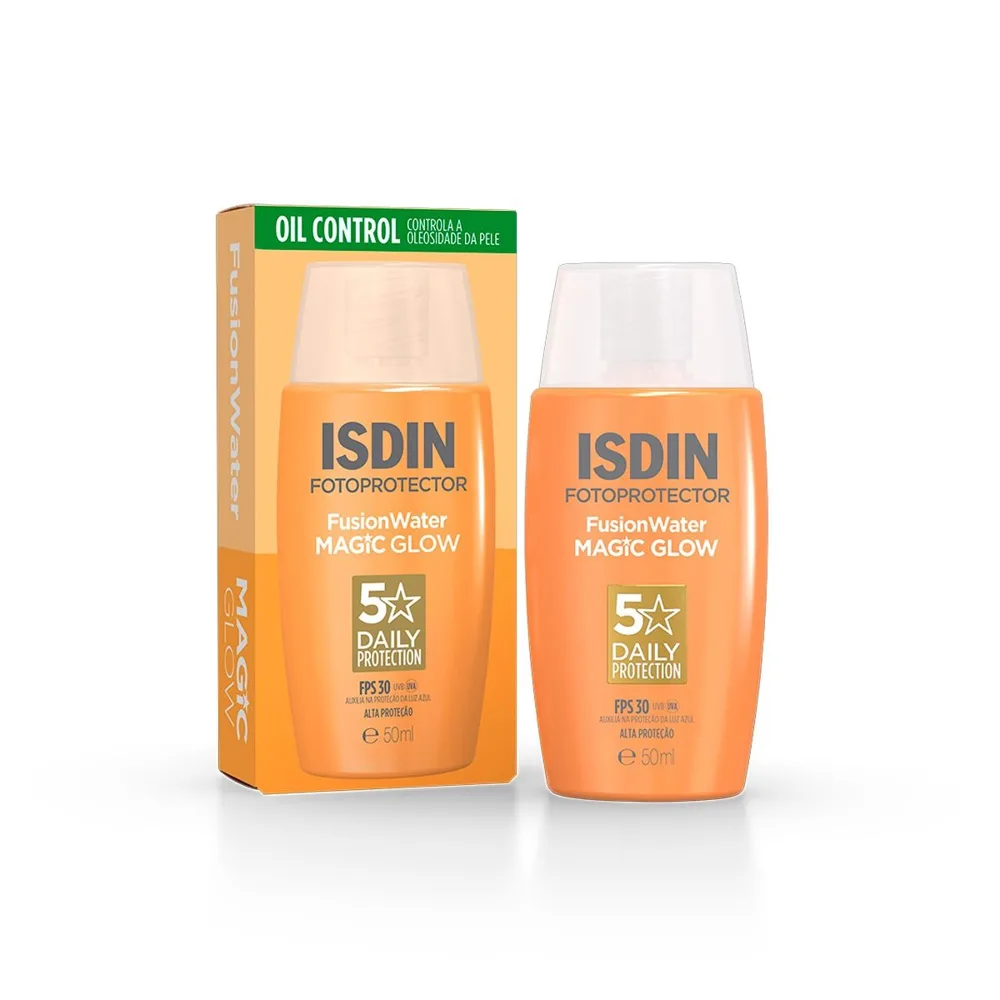 Protetor Solar Facial ISDIN Fusion Water Magic Glow FPS30 50ml