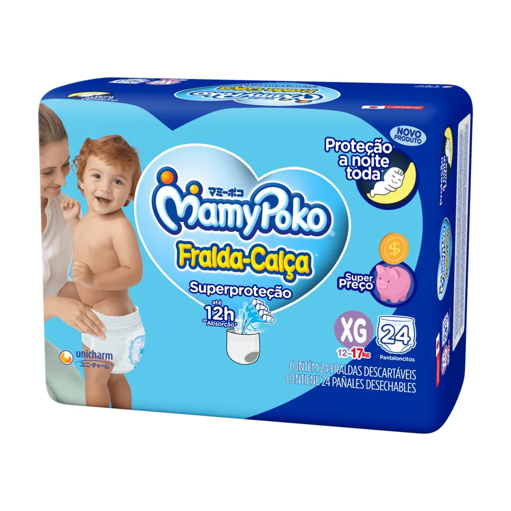 Fralda-Calça MamyPoko Superproteção XG 24 Unidades