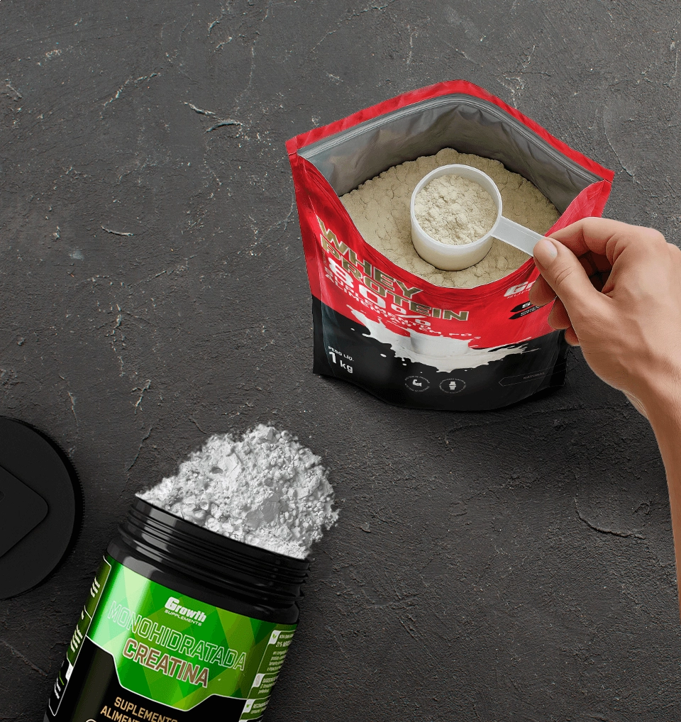 Kit Whey Protein Concentrado 1kg + Creatina Monohidratada 250g