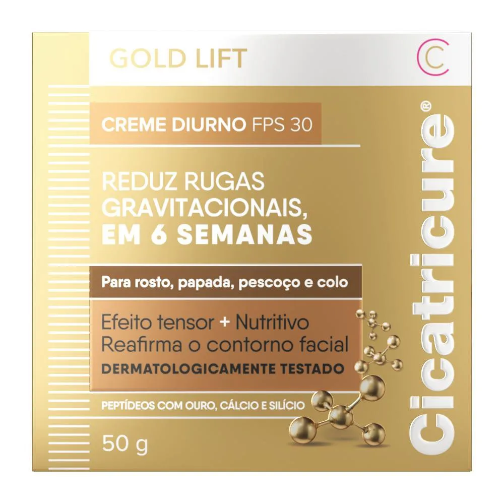 Creme Facial Cicatricure Gold Lift Diurno FPS 30 50g