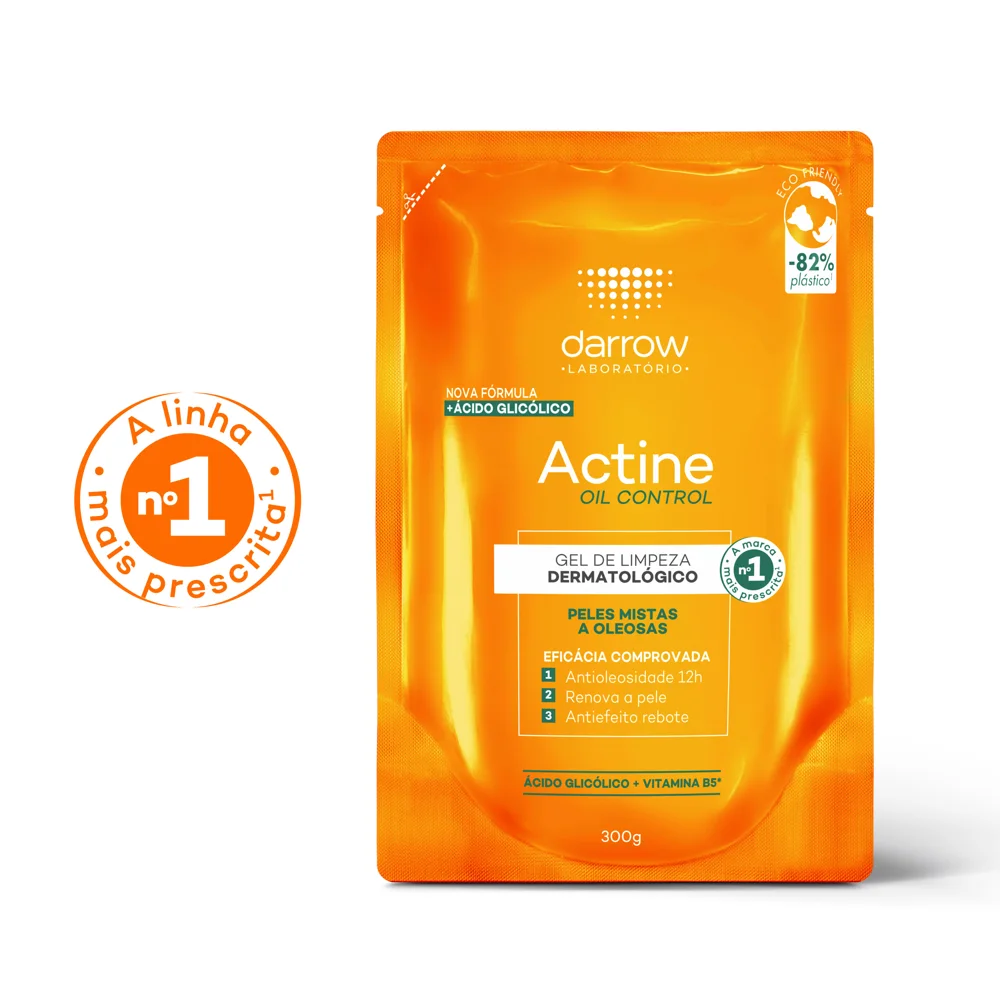 Gel de Limpeza Facial Darrow Actine Oil Control Peles Mistas a Oleosas 300g