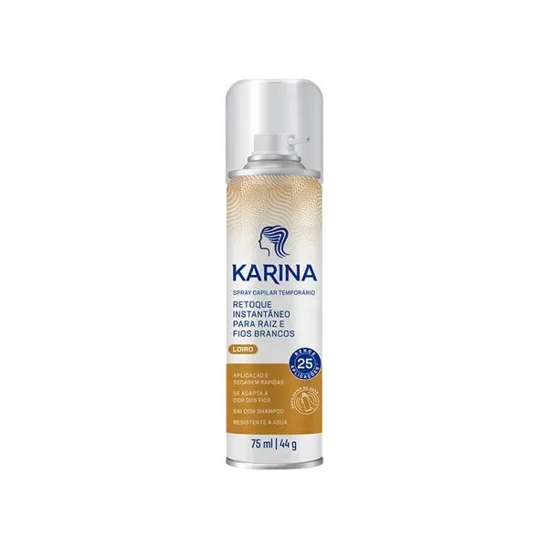 Spray De Tintura Karina Retoque Cor Loiro 75ml