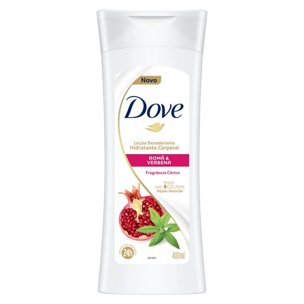 Loção Corporal Dove Romã e Verbena Hidratante Desodorante 24h 400ml