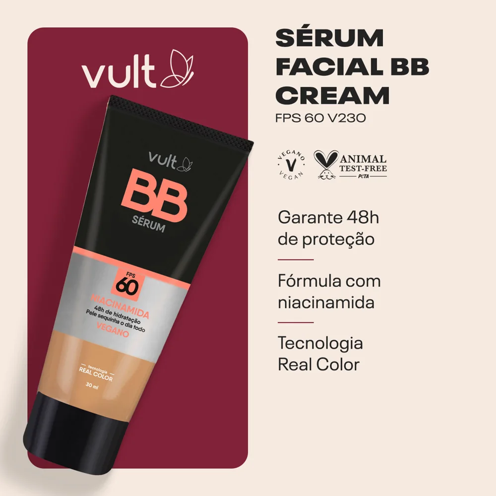 Sérum Facial Vult BB FPS 60 Cor V230 30ml