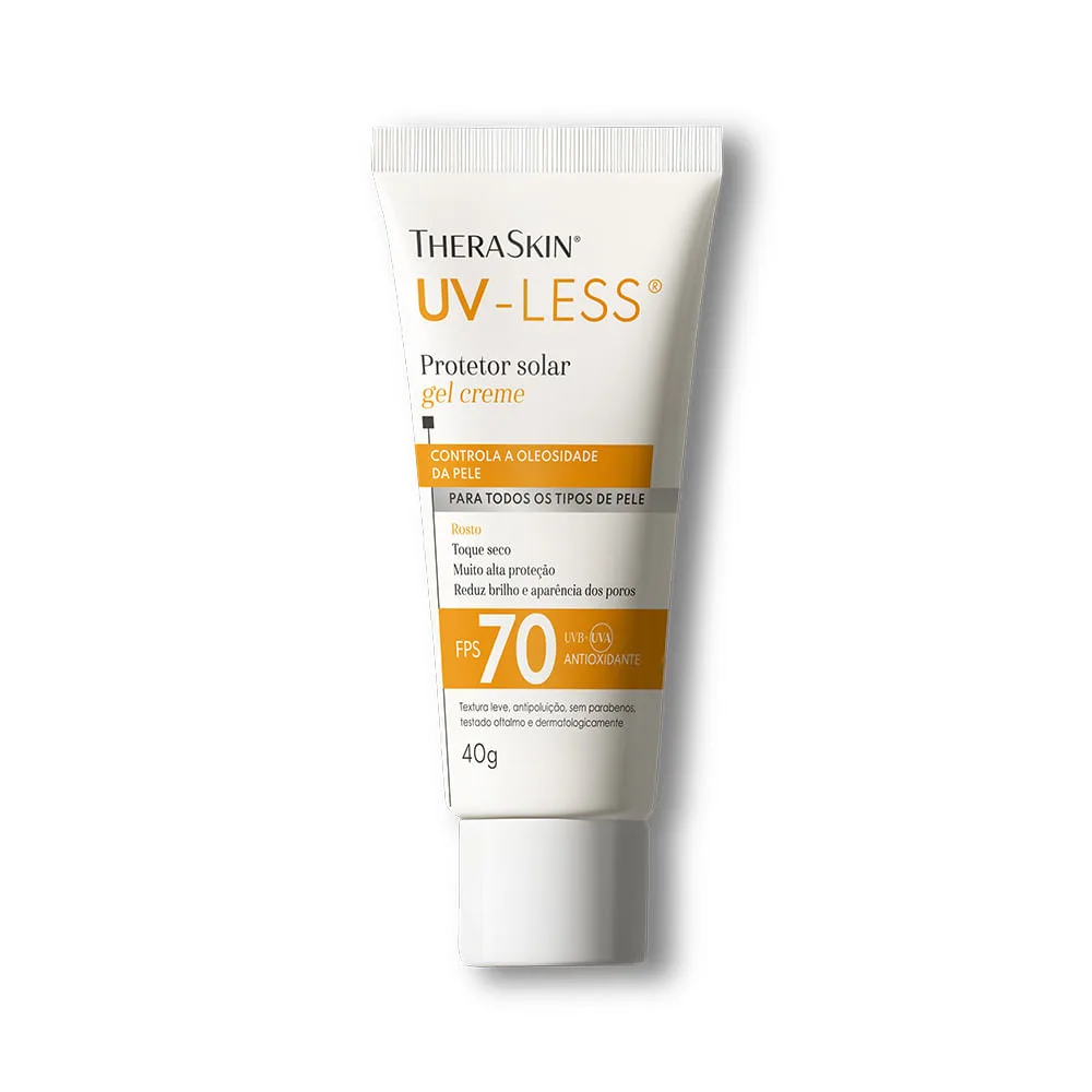 Protetor Solar Facial Theraskin Uv-Less Fps 70 Sem Cor 40g