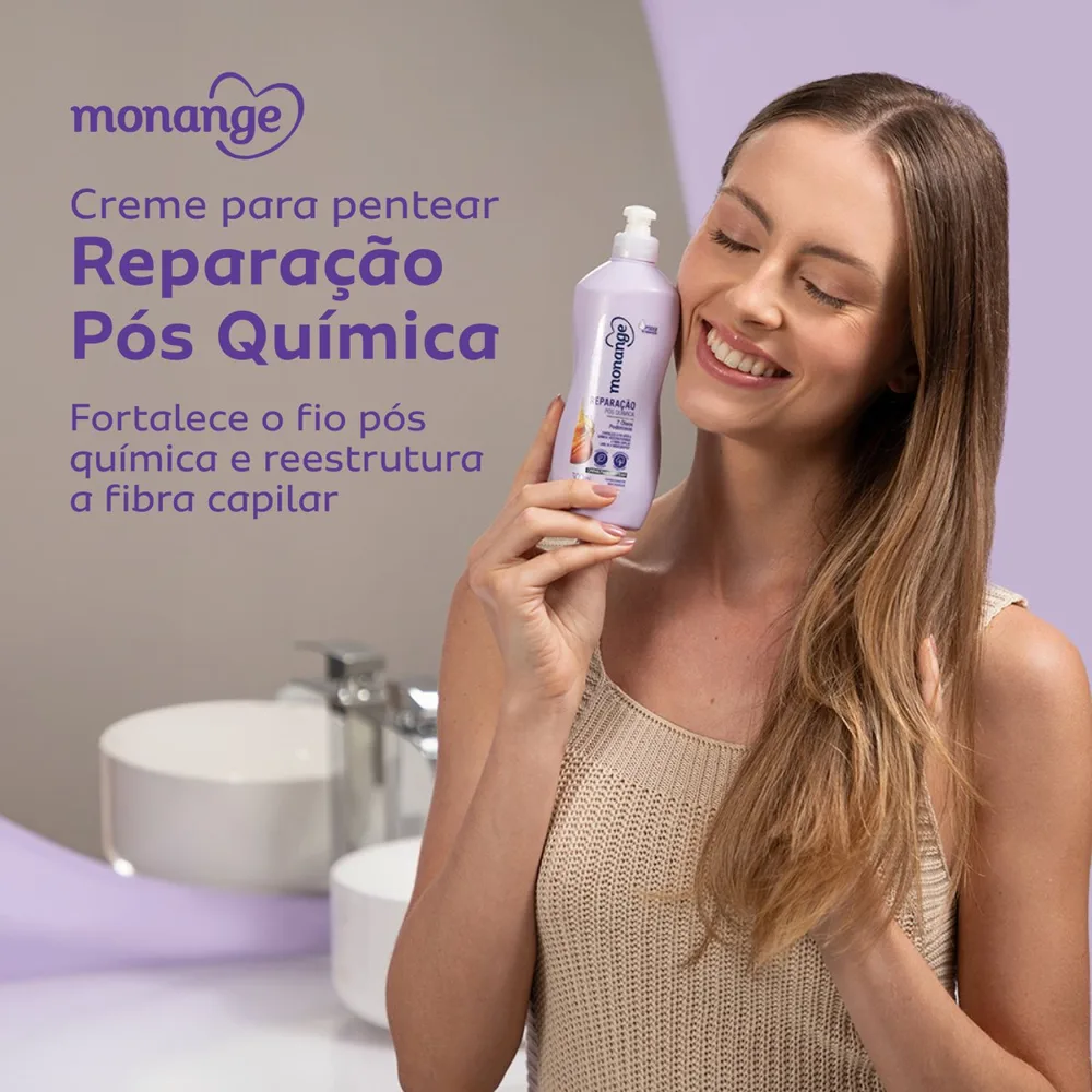 Creme para Pentear Monange Reparação Pós Química 300ml