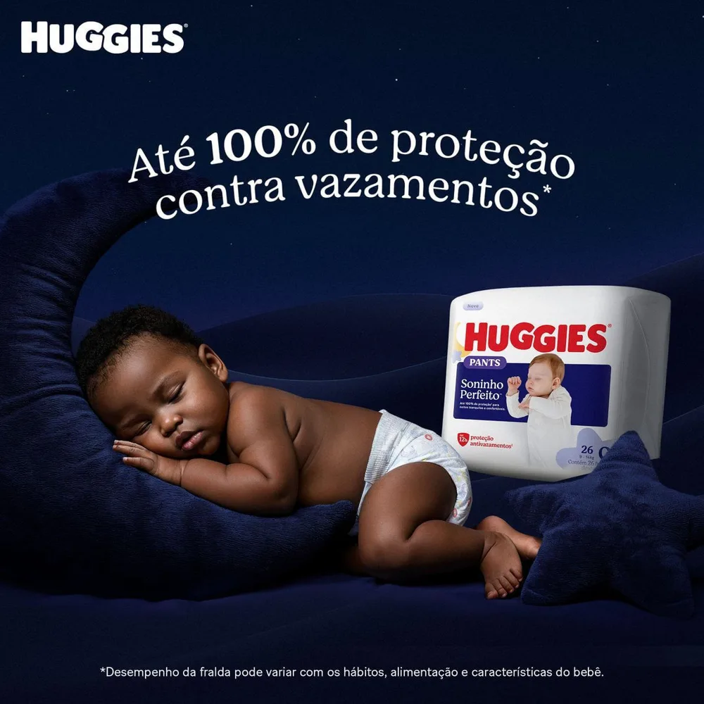 Fralda Descartável Infantil Pants Huggies Soninho Perfeito G 26 Unidades