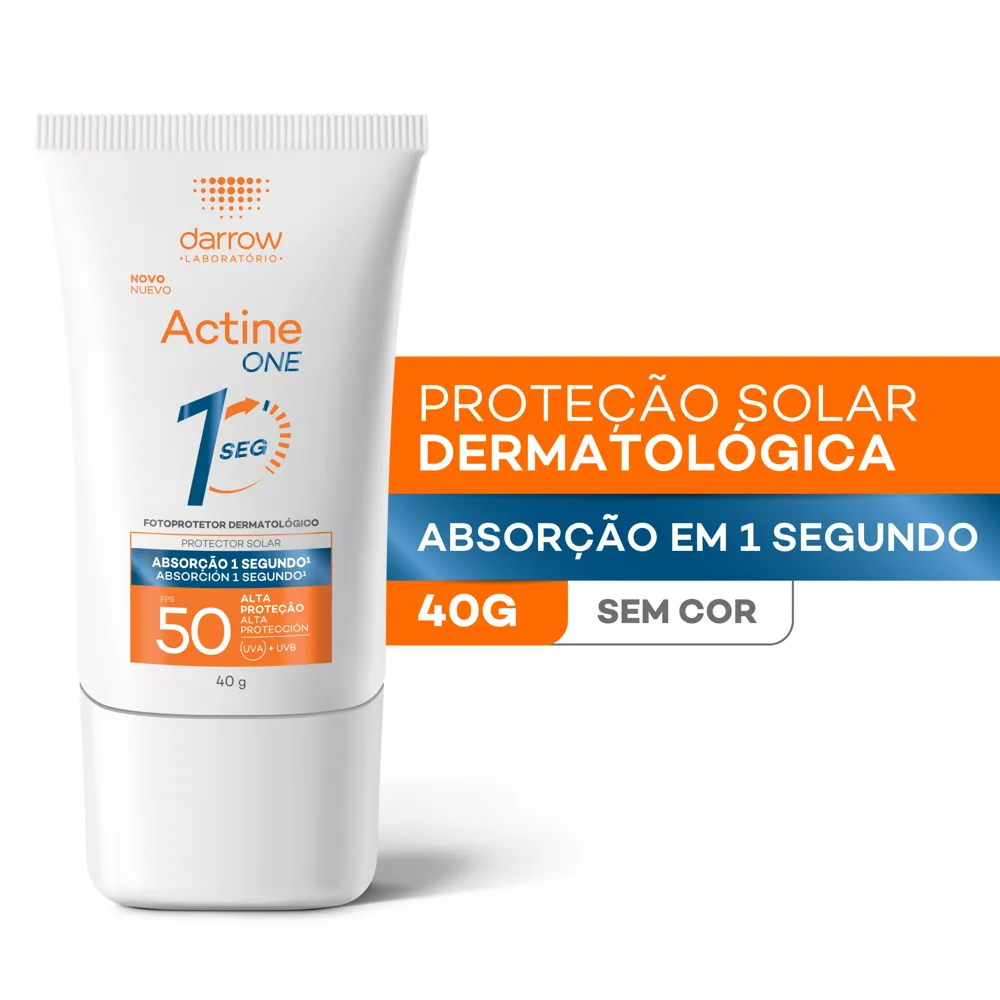Protetor Solar Facial Actine One FPS50 Sem Cor 40g