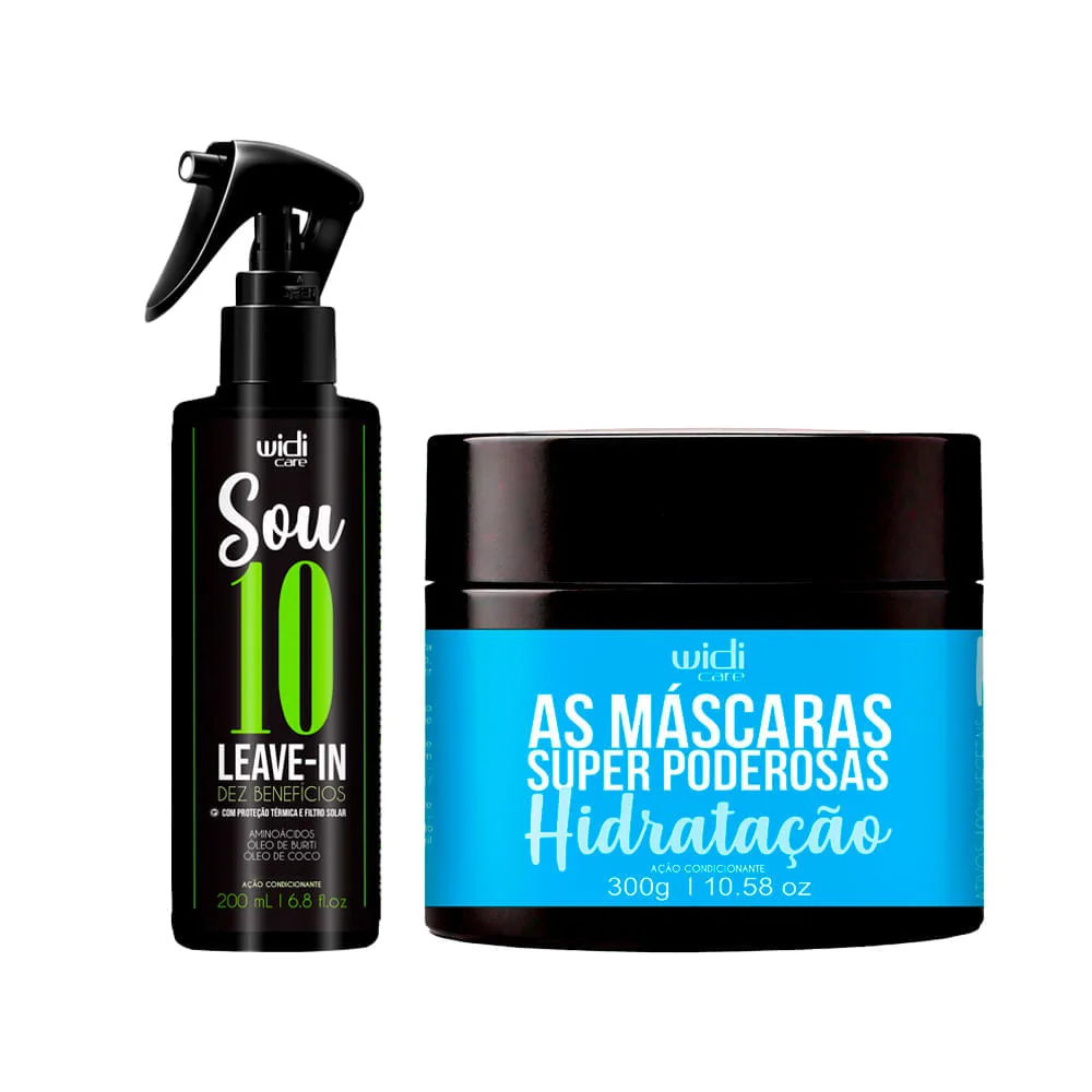Widi Care - Kit Super Poderosas + Sou 10 - Máscara 300g + Leave-In 200ml