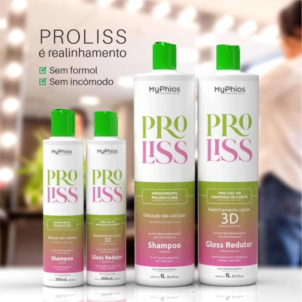 MyPhios - ProLiss Shampoo e Gloss Redutor - Realinhamento Capilar - 300ml