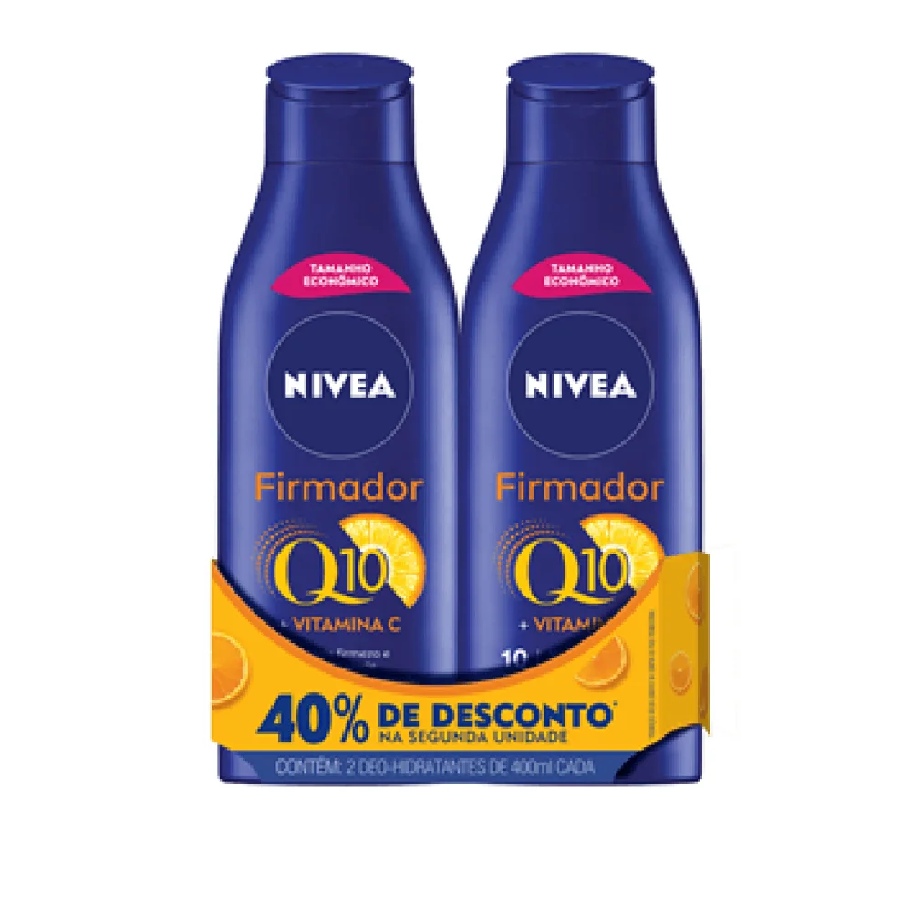 Kit Loção Corporal Nivea Firmador Q10 + Vitamina C 400ml 2 uni 40% de Desconto na Segunda Unidade
