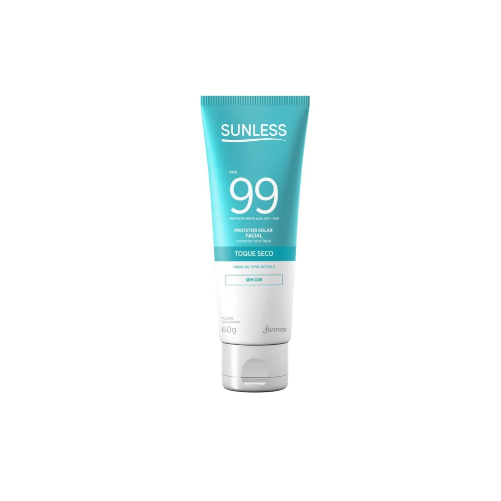 Protetor Solar Facial Sunless Toque Seco Sem Cor 99fps 60g