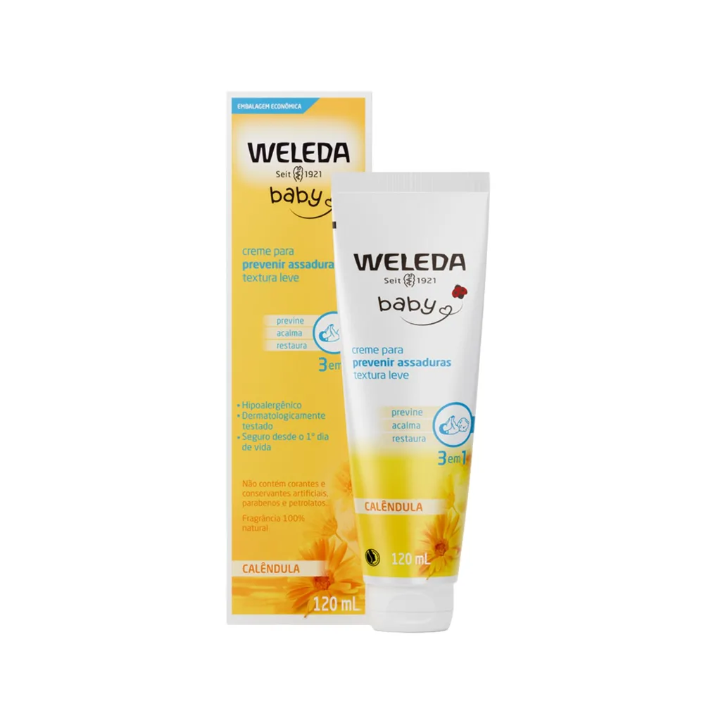 Creme Para Previnir Assadura Weleda Calendula Baby Creme 120 Ml