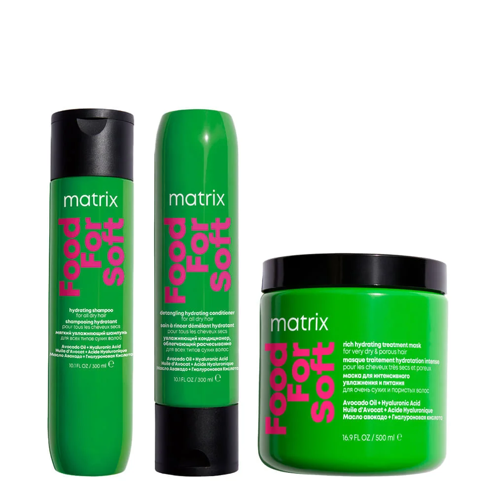 Matrix - Food For Soft - Kit Shampoo 300ml + Condicionador 300ml + Máscara 500ml