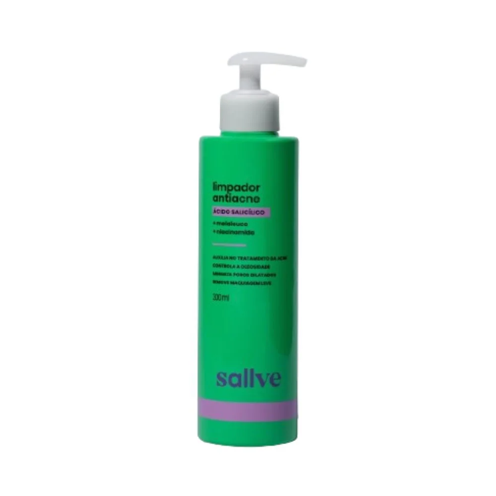 Gel de Limpeza Facial Sallve Antiacne com Ácido Salicílico 300ml