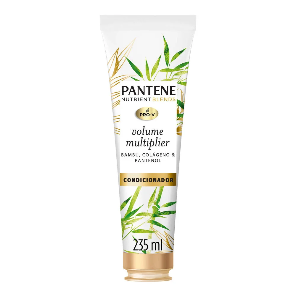 Condicionador Pantene Nutrient Blends Multiplicador De Volume Com Bambu, Colágeno E Pantenol 235ml