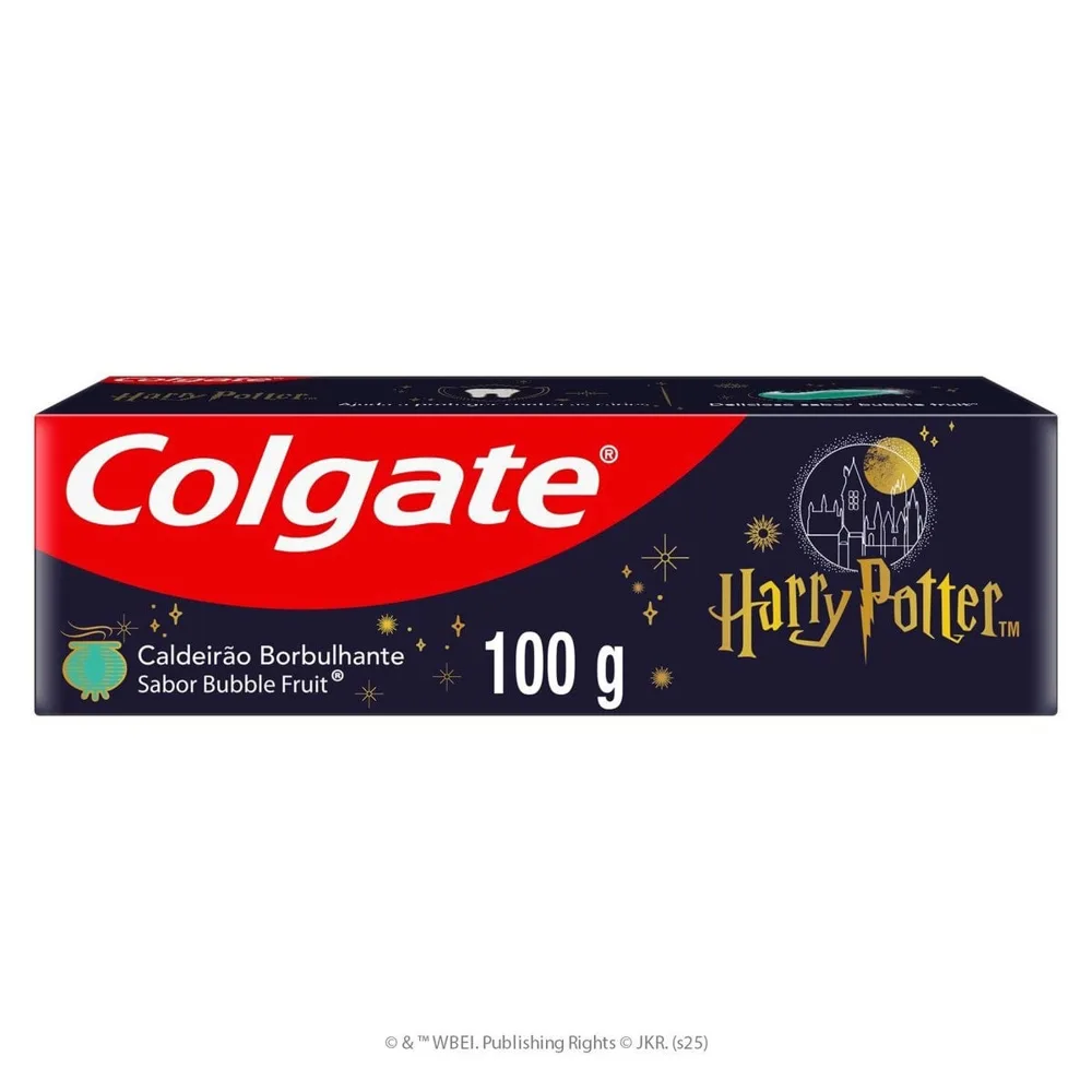 Gel Dental Infantil Colgate Com Flúor Sabor Bubble Fruit Harry Potter 100g