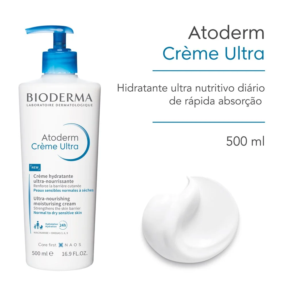 Creme Corporal Bioderma Atoderm Ultra Hidratante 500ml