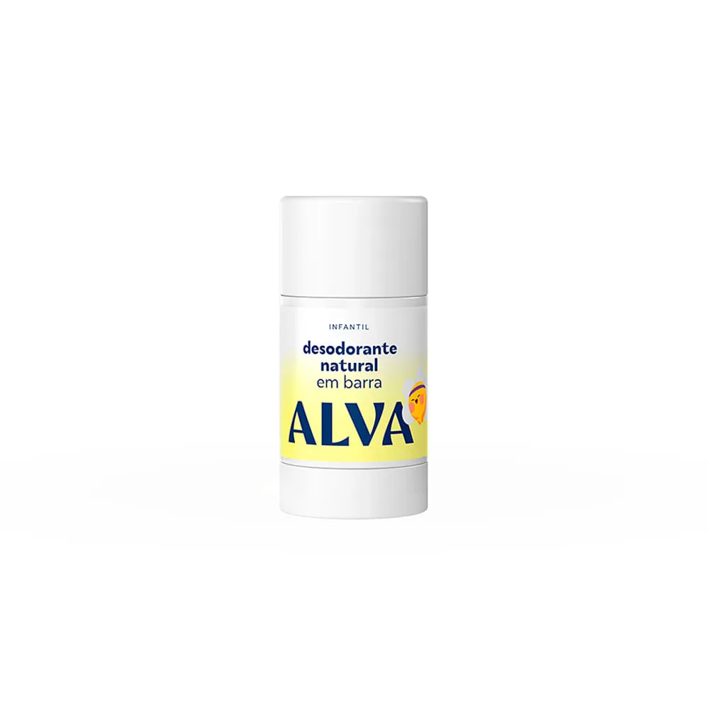 Desodorante Infantil Alva Natural Em Barra Natural 12h 33g