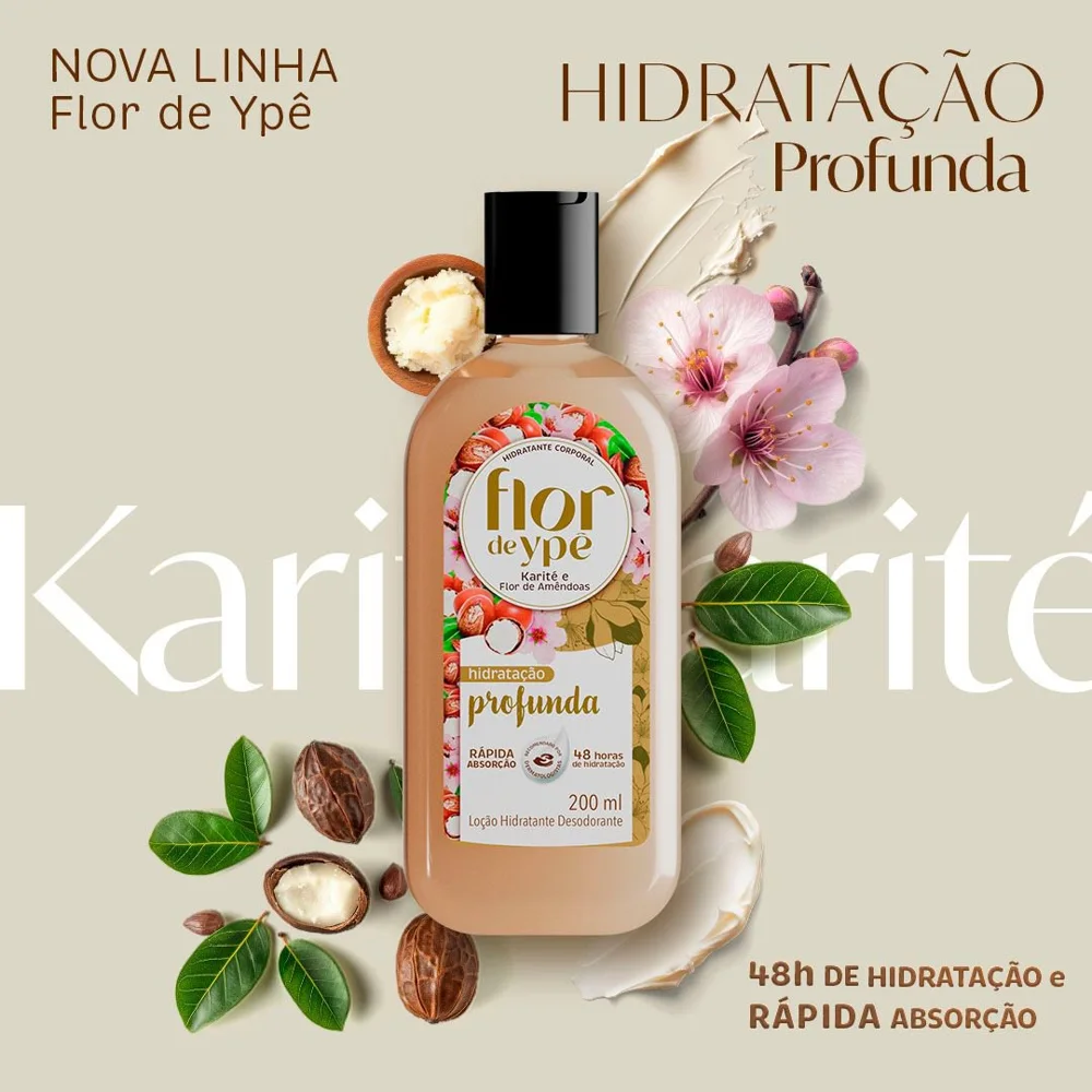 Hidratante Corporal Flor de Ypê Karité e Flor de Amêndoas 200ml