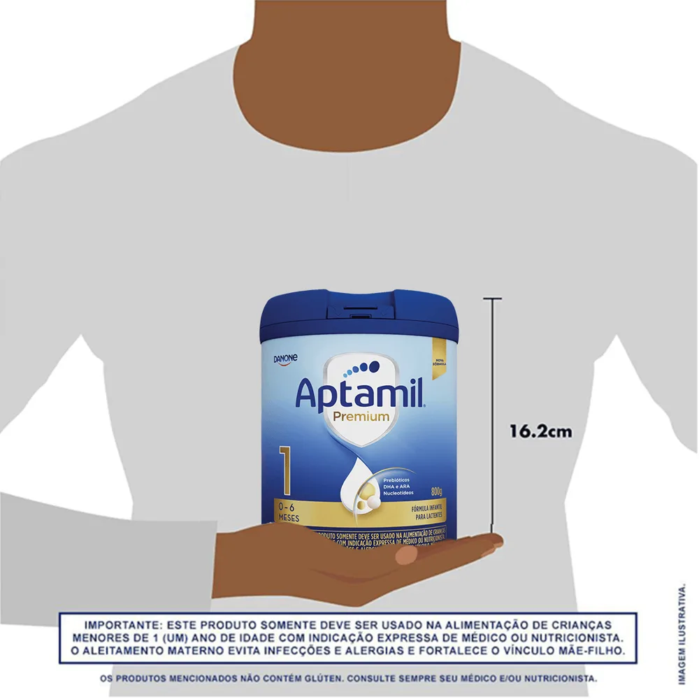Fórmula Infantil Aptamil 1 Premium De 0 A 6 Meses 800g
