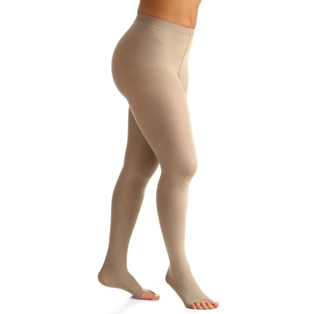 Meia-Calça Sigvaris Materna 30-40mmHg Aberta Bege - Tamanho G3