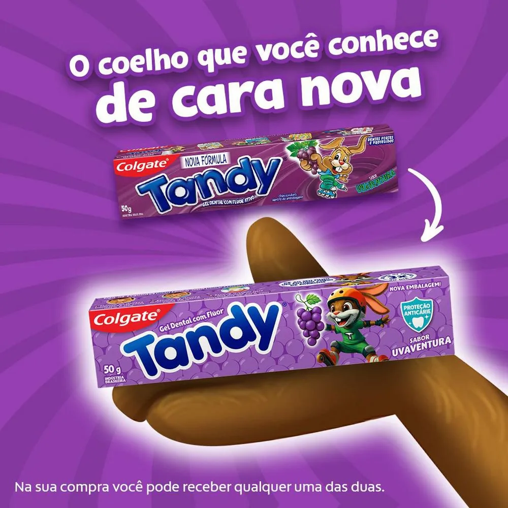 Gel Dental Infantil Colgate Tandy Com Flúor Anticáries Sabor Uva 50g