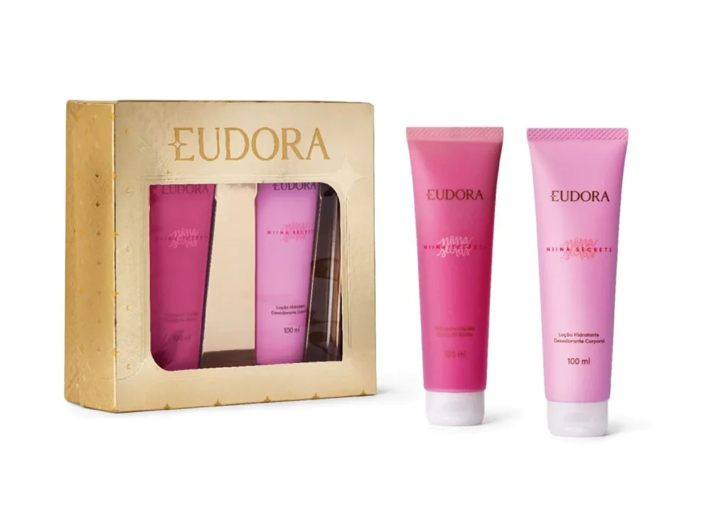 Kit Eudora Hidratante Corporal Eudora Niina Secrets 100ml + Sabonete Líquido Eudora Niina Secrets 100ml