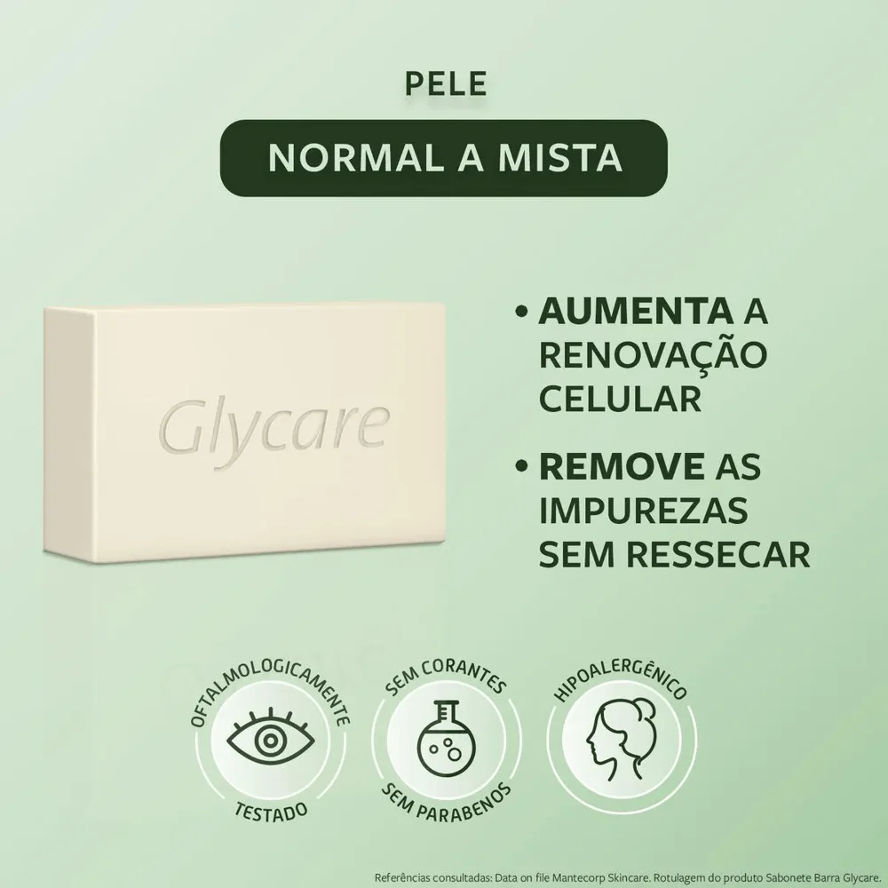Sabonete em Barra Facial Mantecorp Skincare Glycare Ácido Glicólico 90g