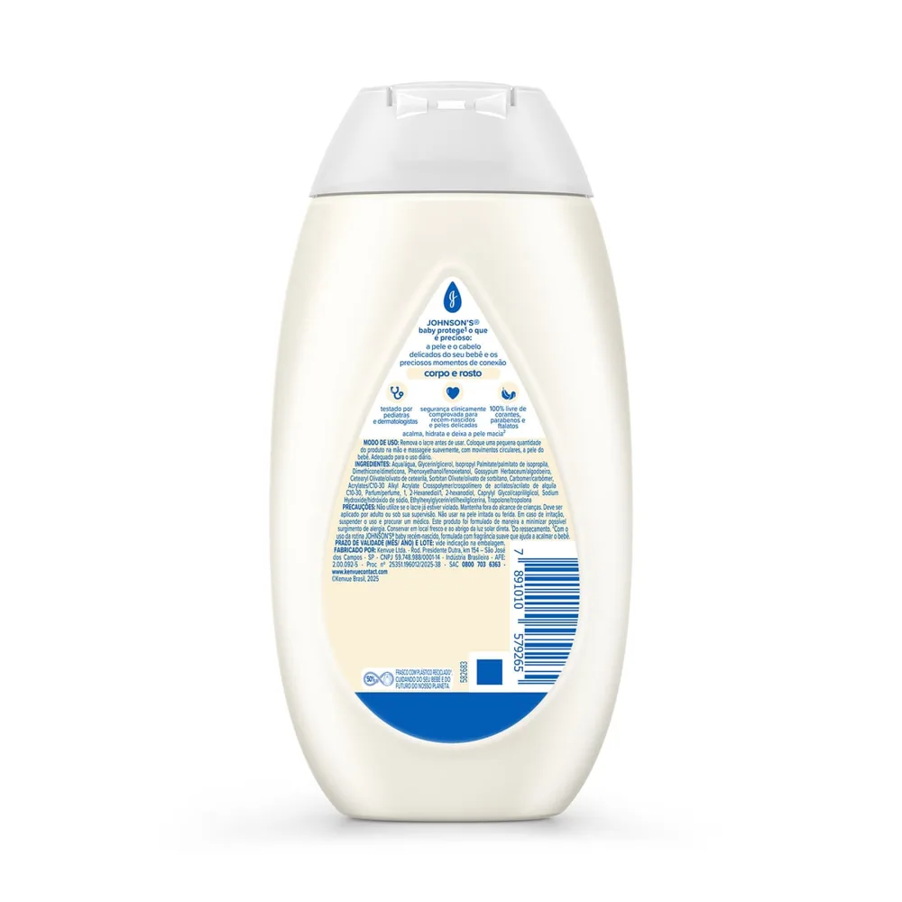 Loção Hidratante Infantil Johnson's Baby Recém-nascido Hipoalergênica 200ml