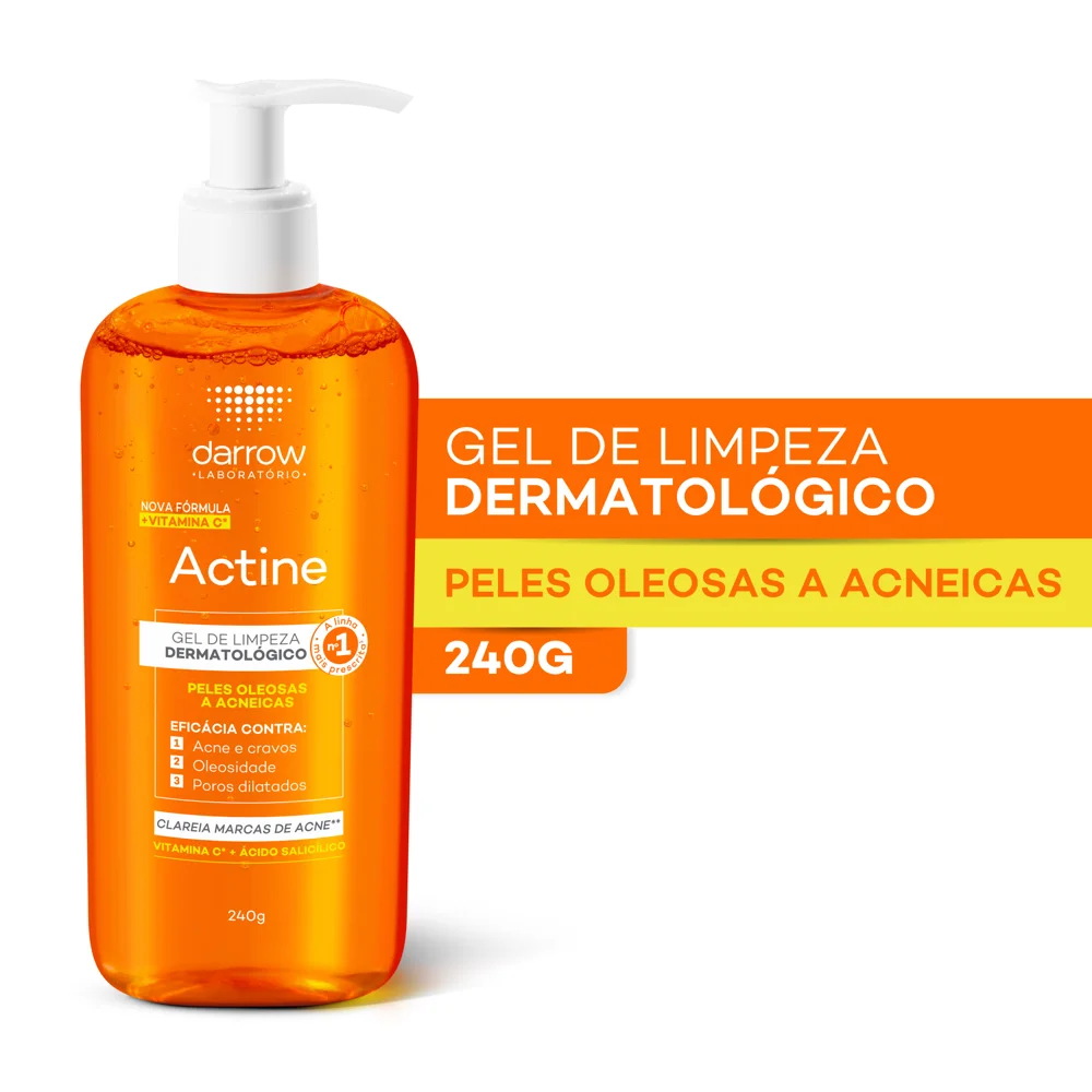 Gel de Limpeza Facial Darrow Actine Antioleosidade e Antiacne 240g