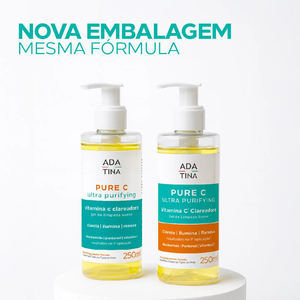 Gel de Limpeza Facial Clareador Ada Tina Pure C Ultra 250ml