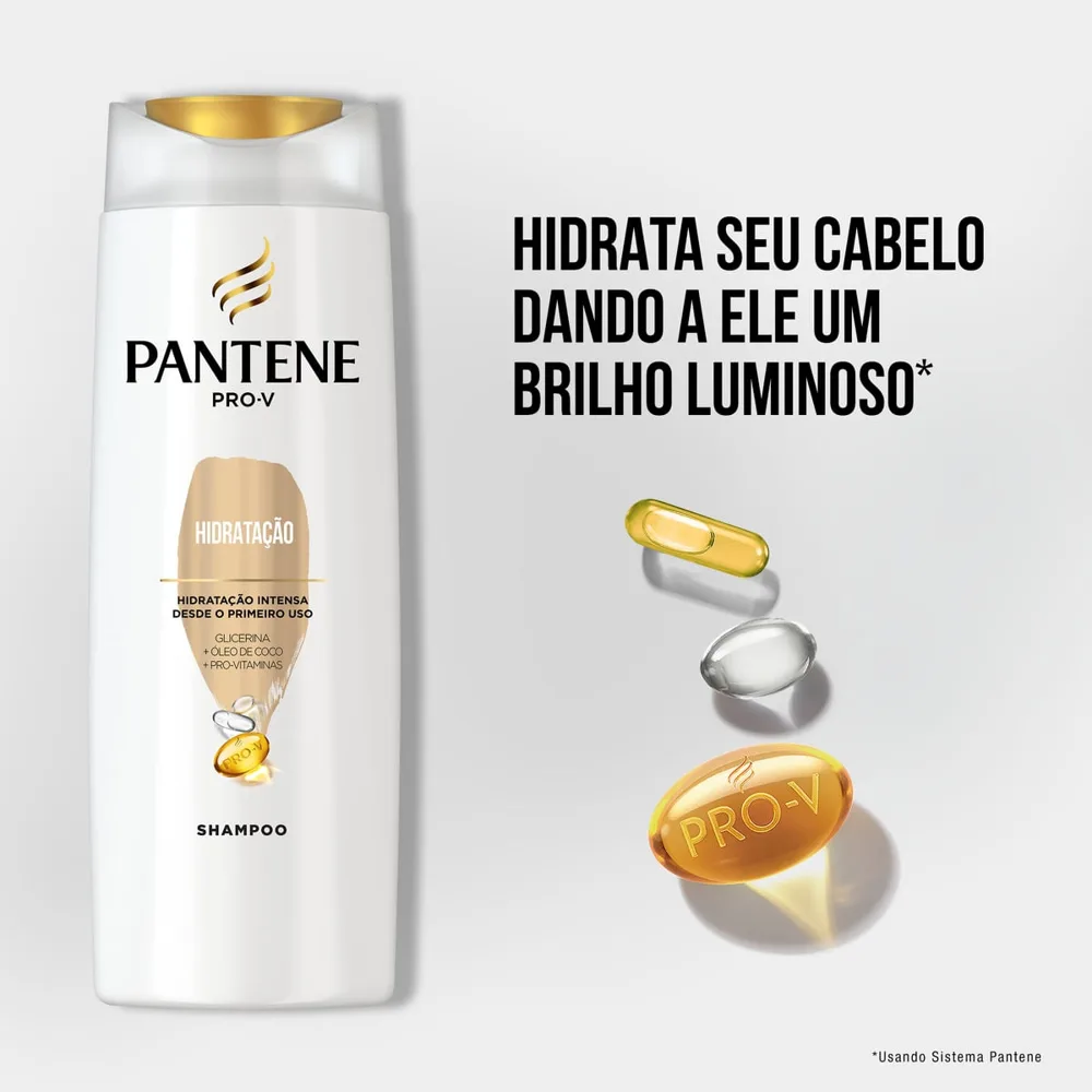 Kit Shampoo Pantene Pro-V Hidratação 350ml 1 Unidade + Condicionador Pantene Pro-V Hidratação 175ml 1 Unidade