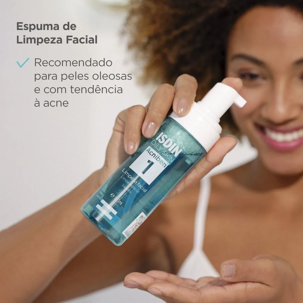 Espuma de Limpeza Facial ISDIN Acniben Suave Peles Oleosas e Acneicas 150ml