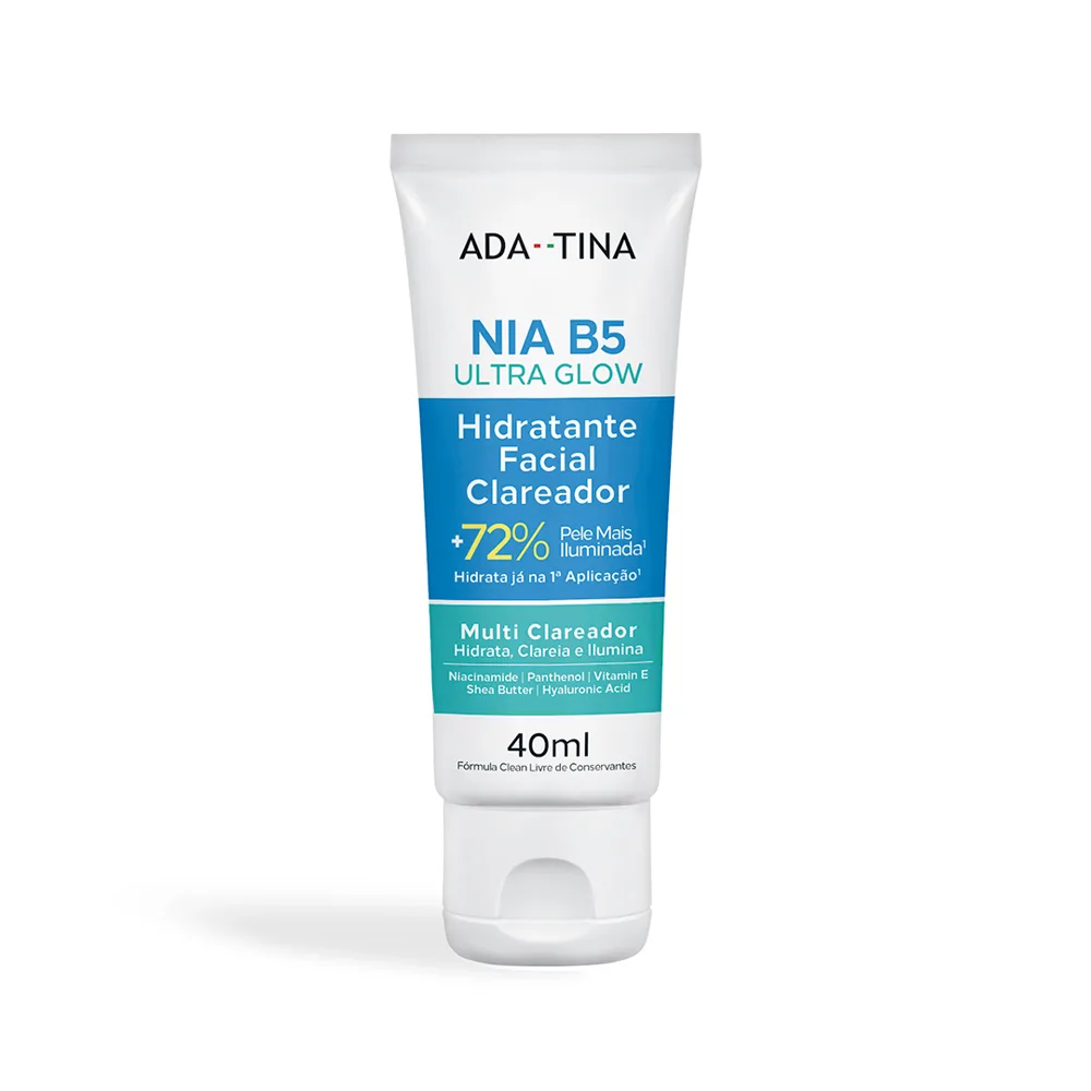 Hidratante Facial Clareador Ada Tina Nia B5 Ultra Glow 40ml