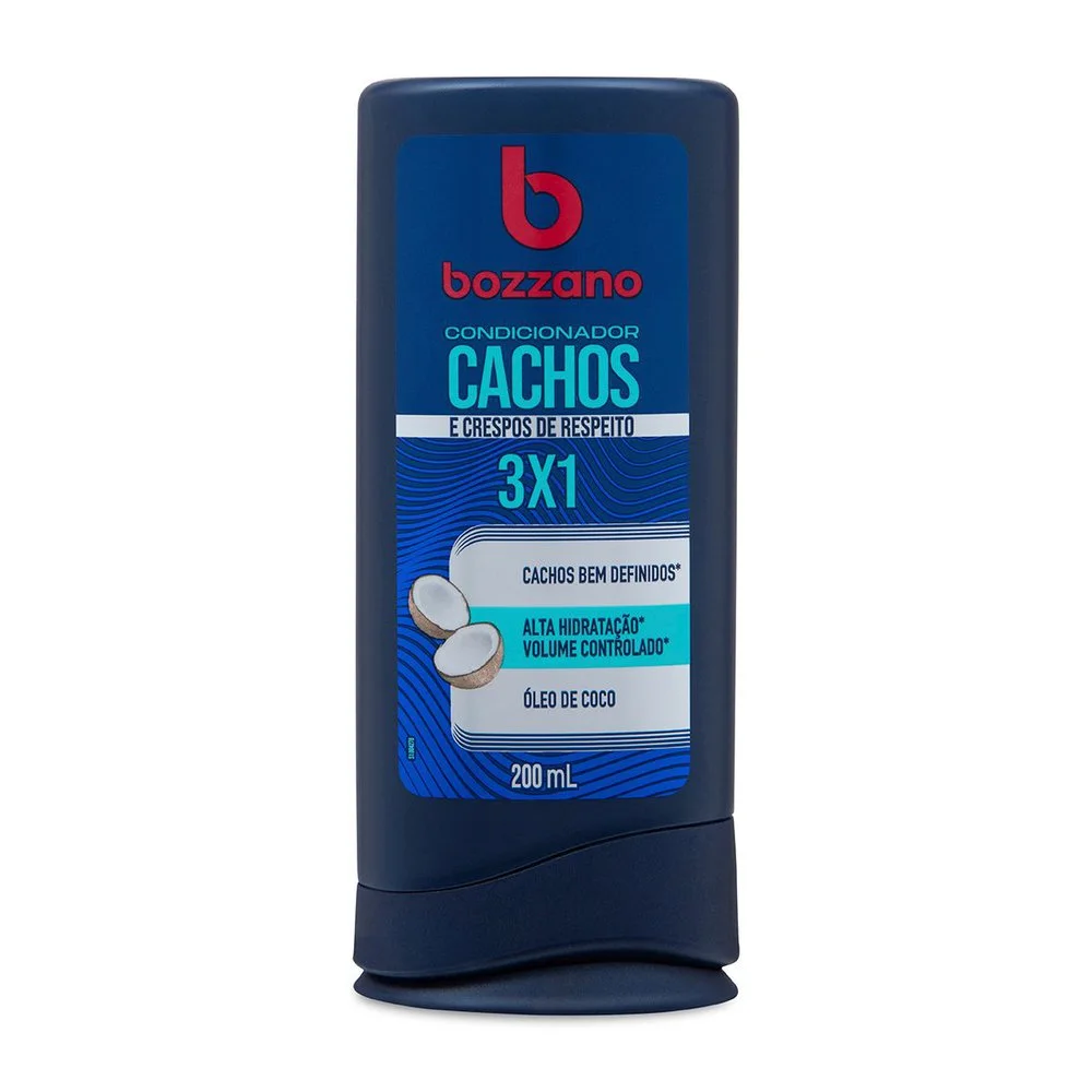 Condicionador Bozzano Cachos 3 x 1 Óleo de Coco 200ml