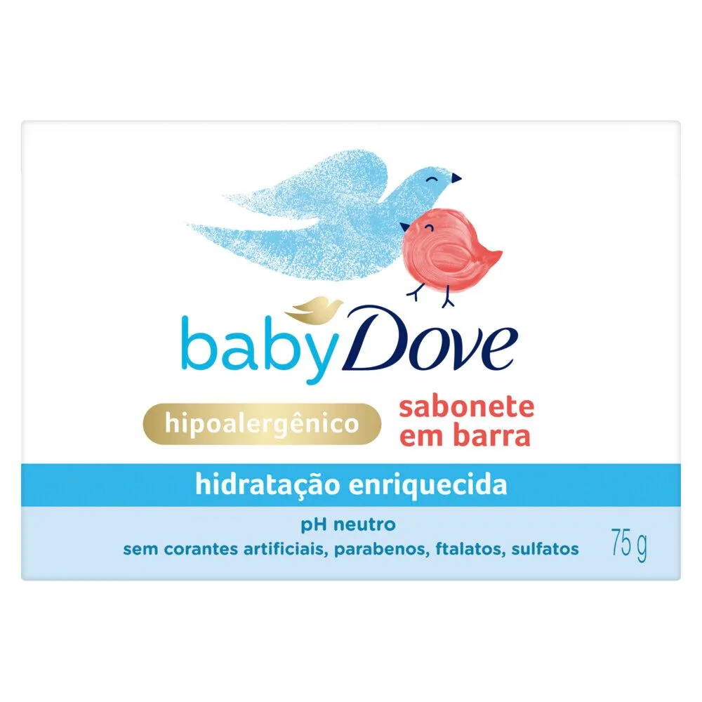 Sabonete em Barra Infantil Baby Dove Hidratação Enriquecida 75g