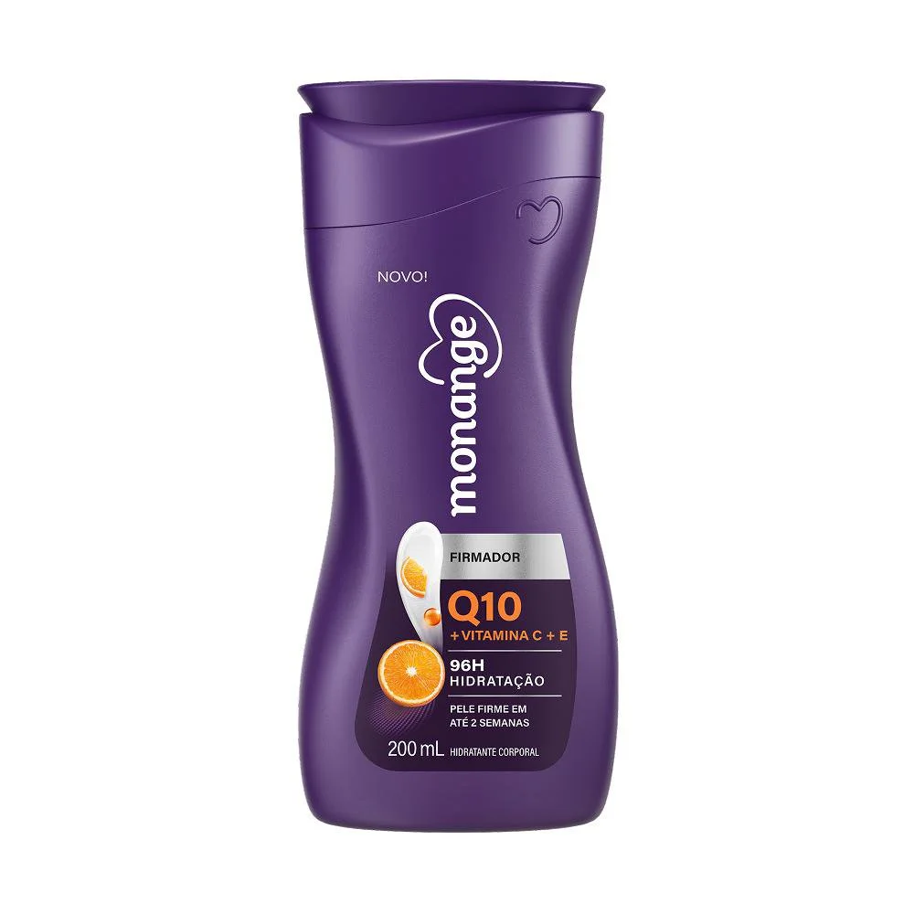 Hidratante Corporal Monange Firmador Q10 com Vitaminas C e E Pele Extrasseca 200ml