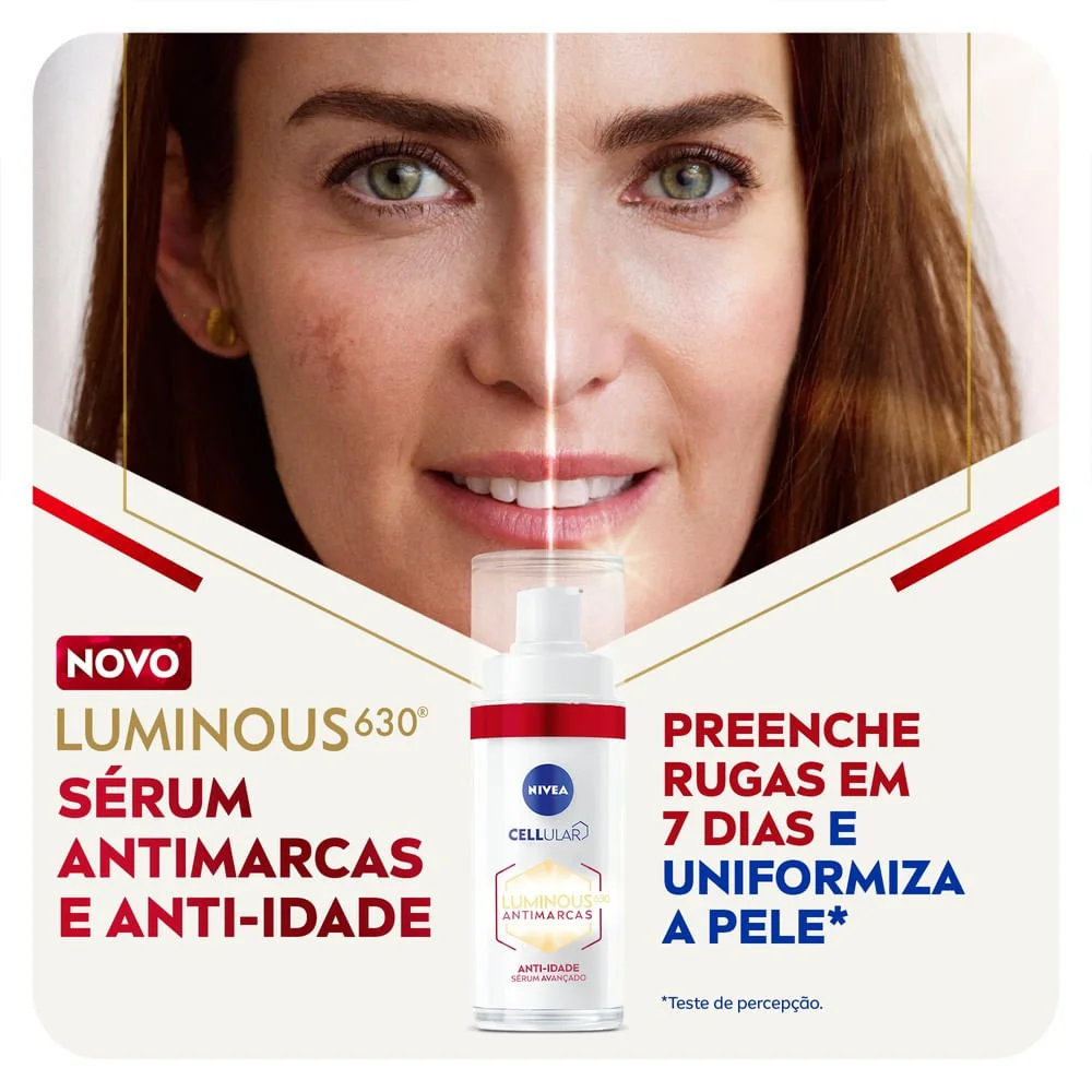 Sérum Facial Nivea Cellular Luminous 630 Antimarcas Anti Idade com Ácido Hialurônico 30ml