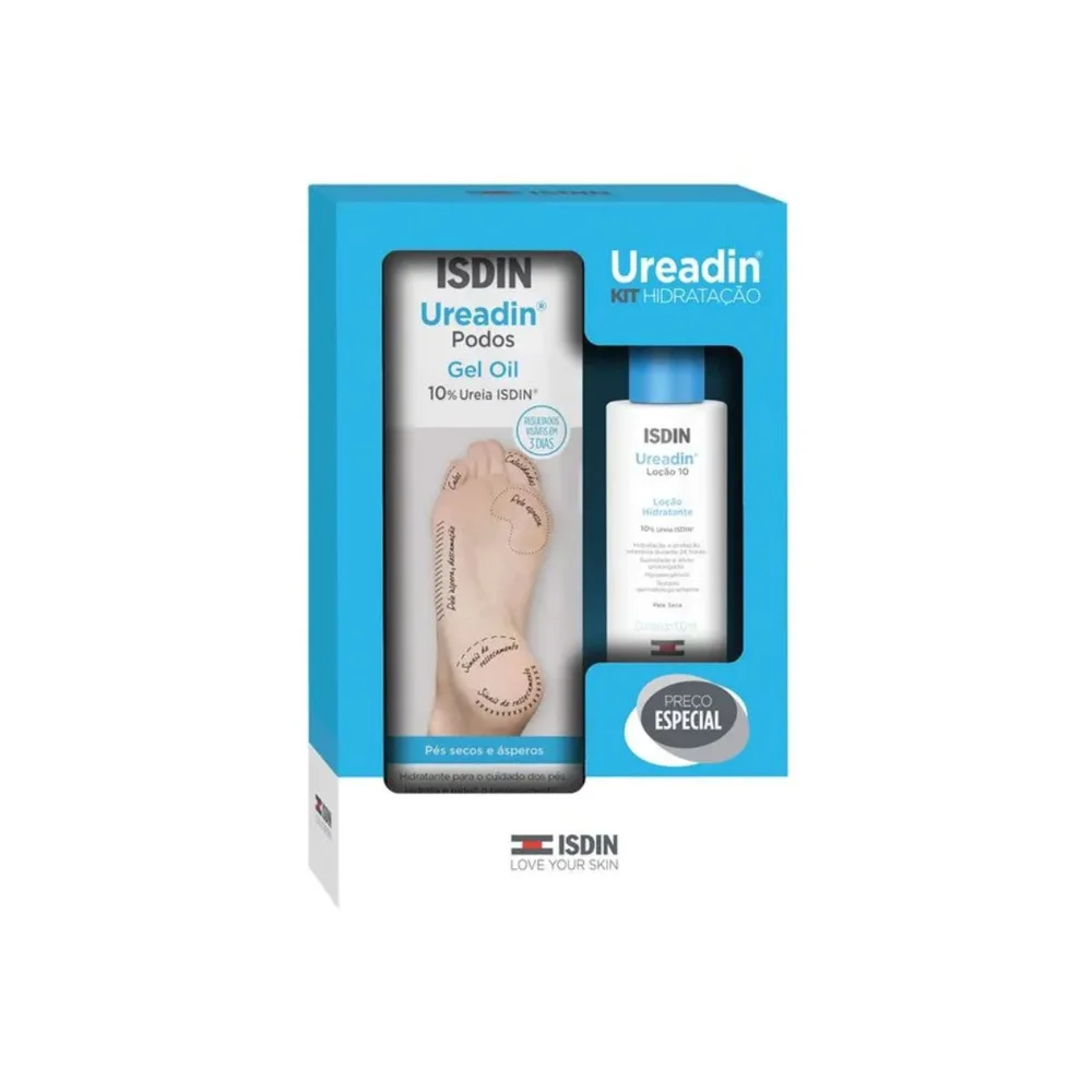 Kit Isdin Ureadin Podos Gel Hidratante Para Os Pés 80,25g + Loção Corporal 100ml