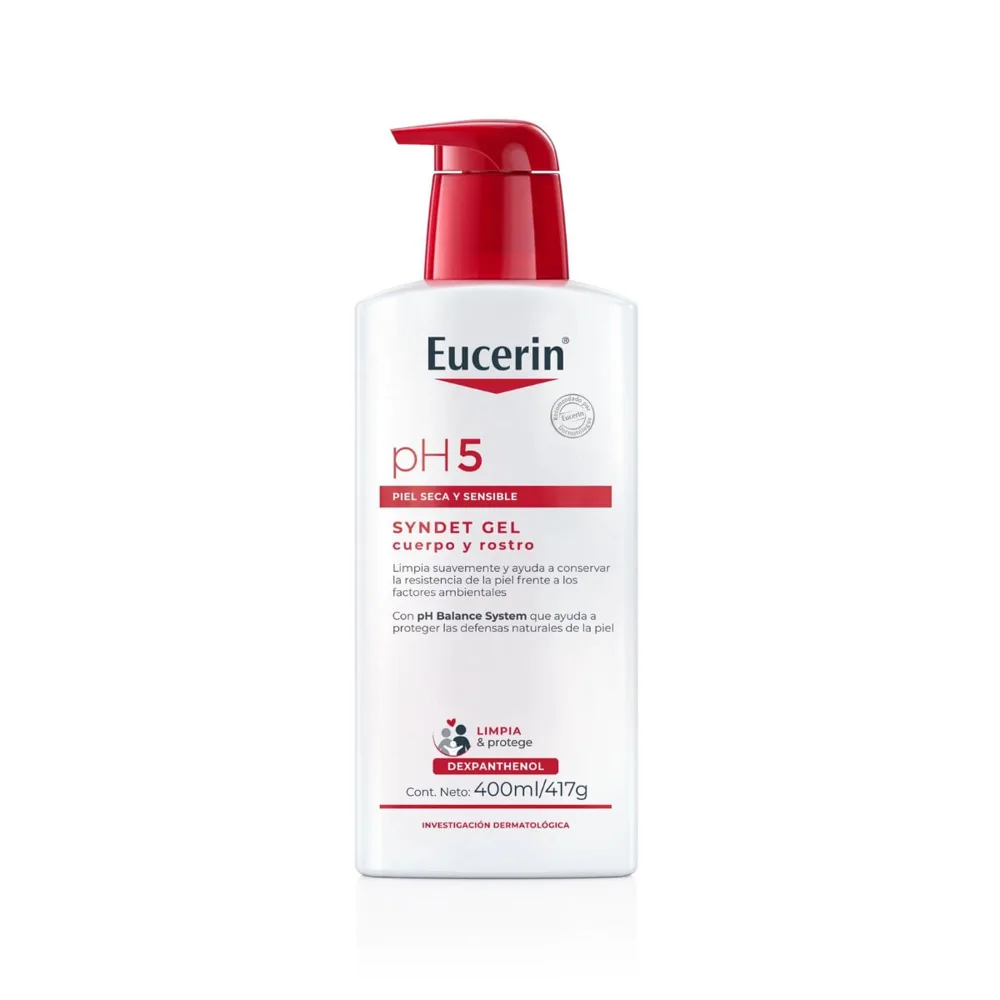 Gel De Limpeza Eucerin Syndet Gel Corpo E Rosto Ph5 400ml