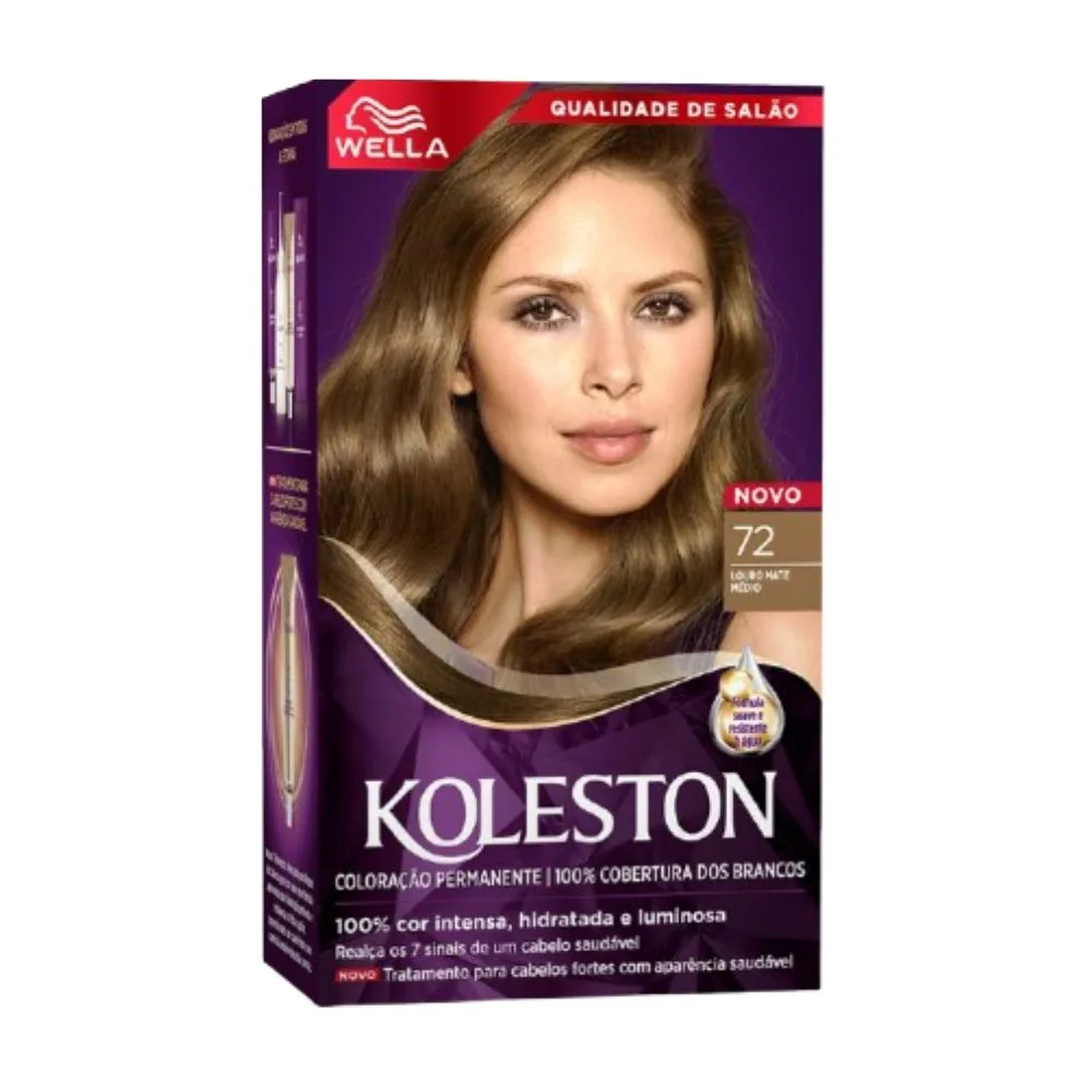 Tintura Koleston Louro Mate Médio 72